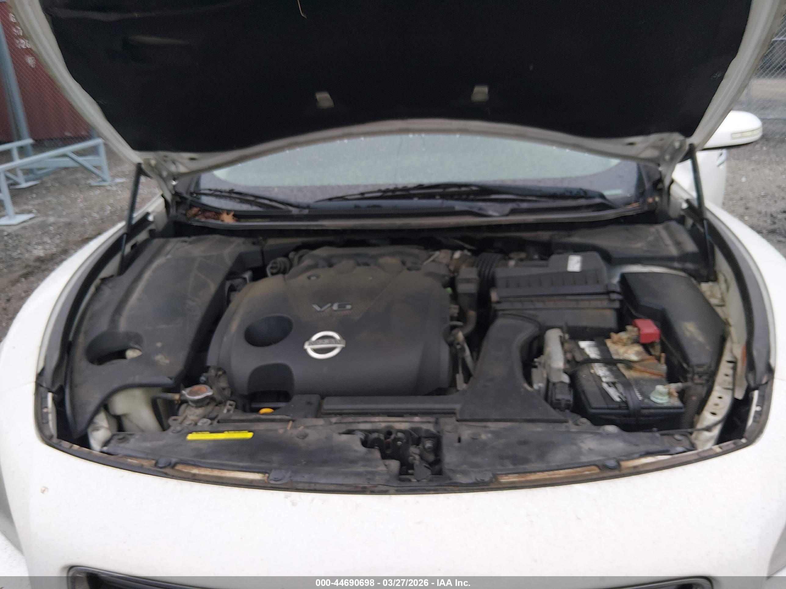 2012 Nissan Maxima 3.5 Sv White vin: 1N4AA5AP6CC831084
