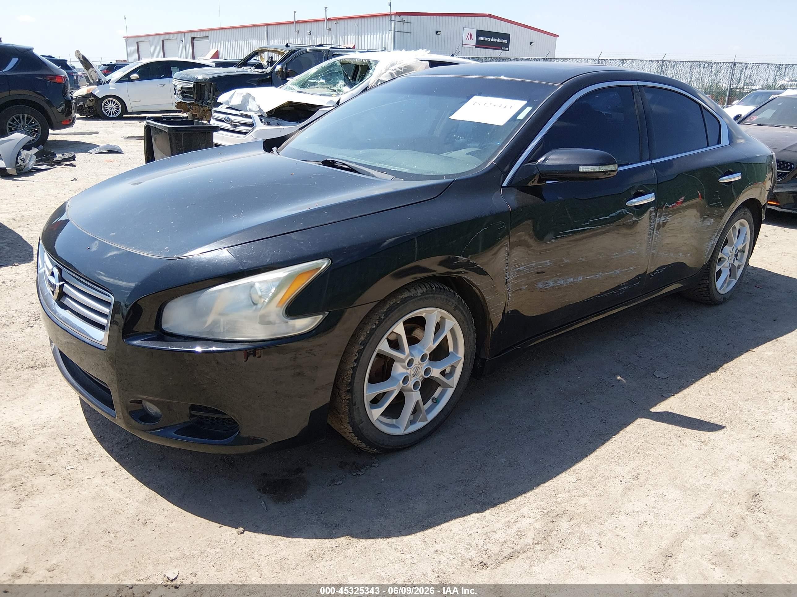 2012 Nissan Maxima 3.5 Sv Black vin: 1N4AA5AP6CC847575