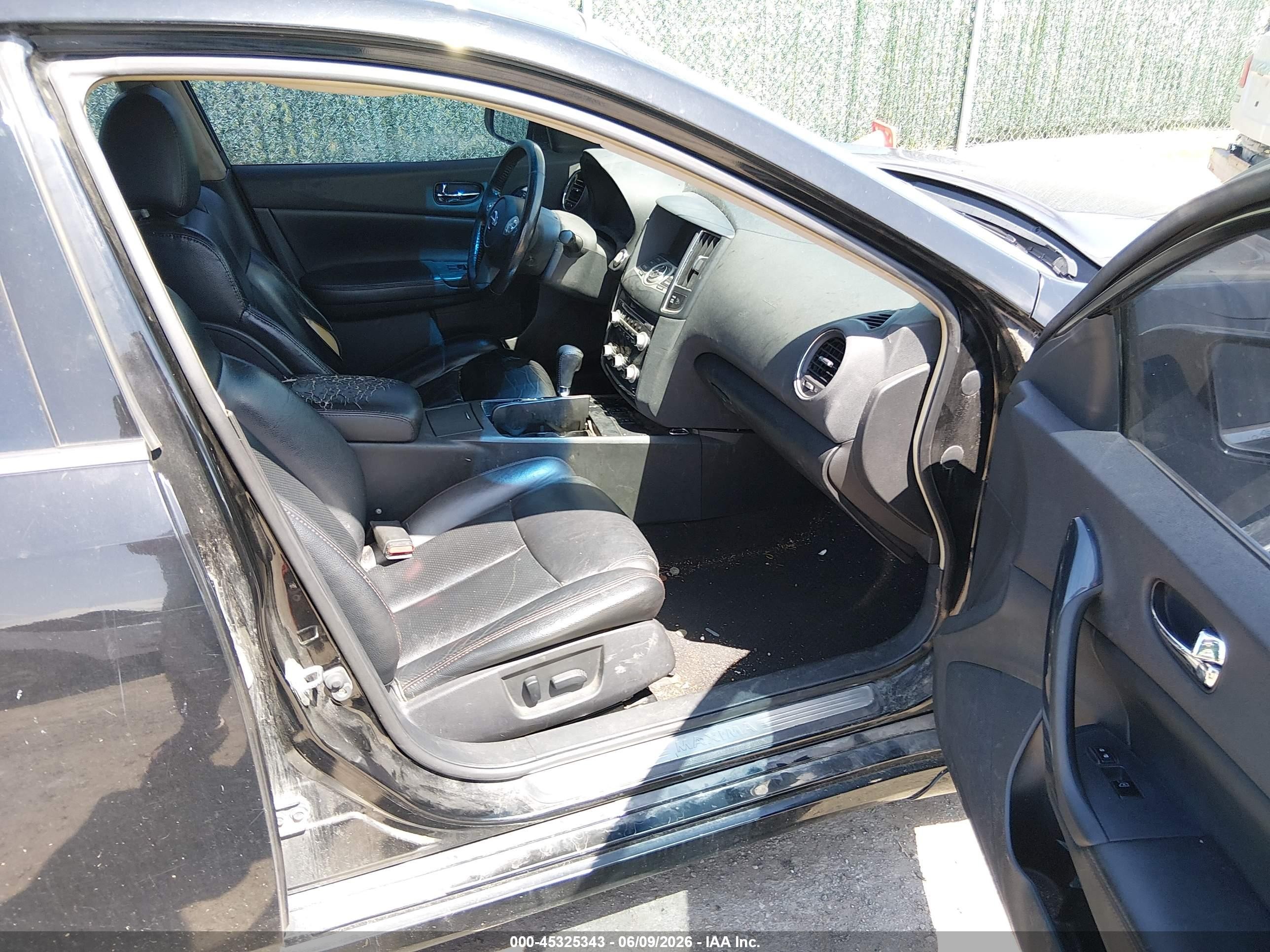 2012 Nissan Maxima 3.5 Sv Black vin: 1N4AA5AP6CC847575