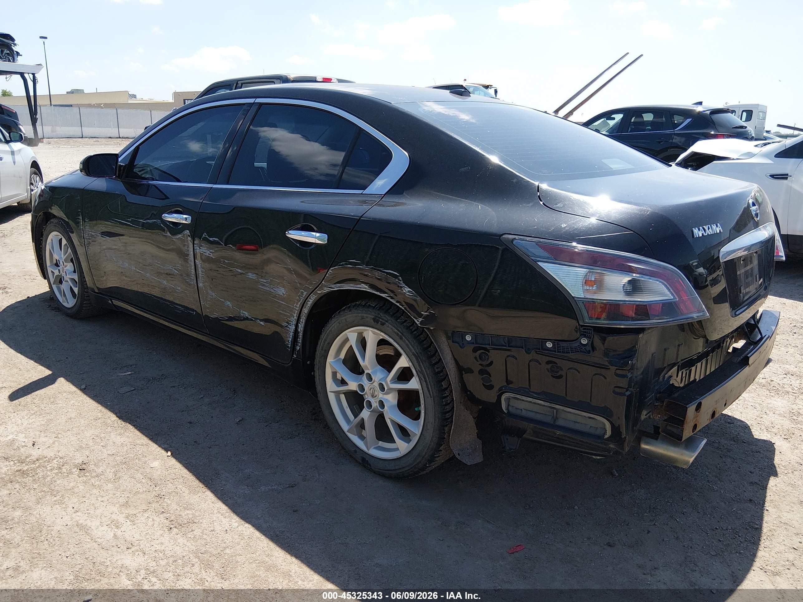 2012 Nissan Maxima 3.5 Sv Black vin: 1N4AA5AP6CC847575