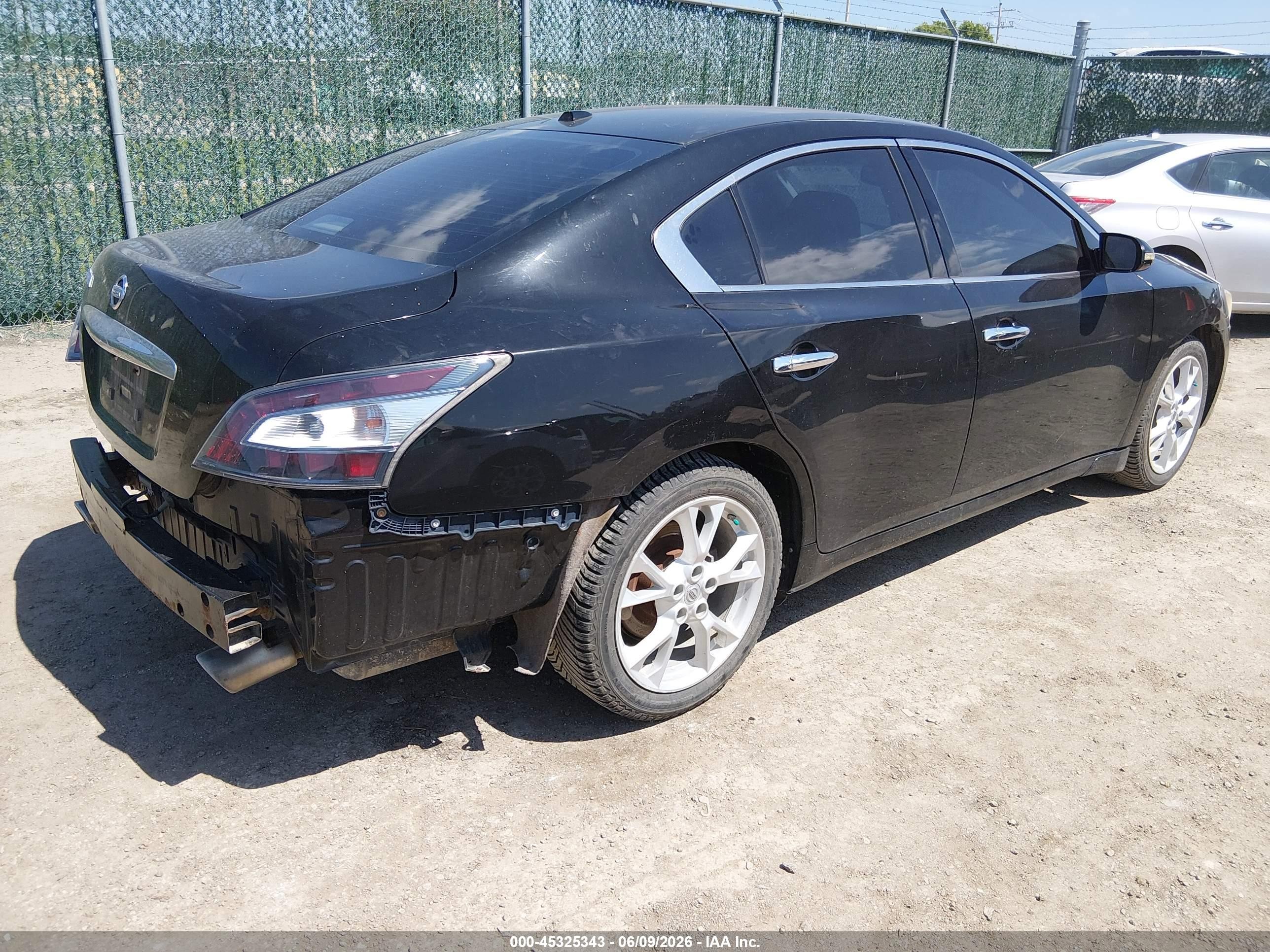 2012 Nissan Maxima 3.5 Sv Black vin: 1N4AA5AP6CC847575
