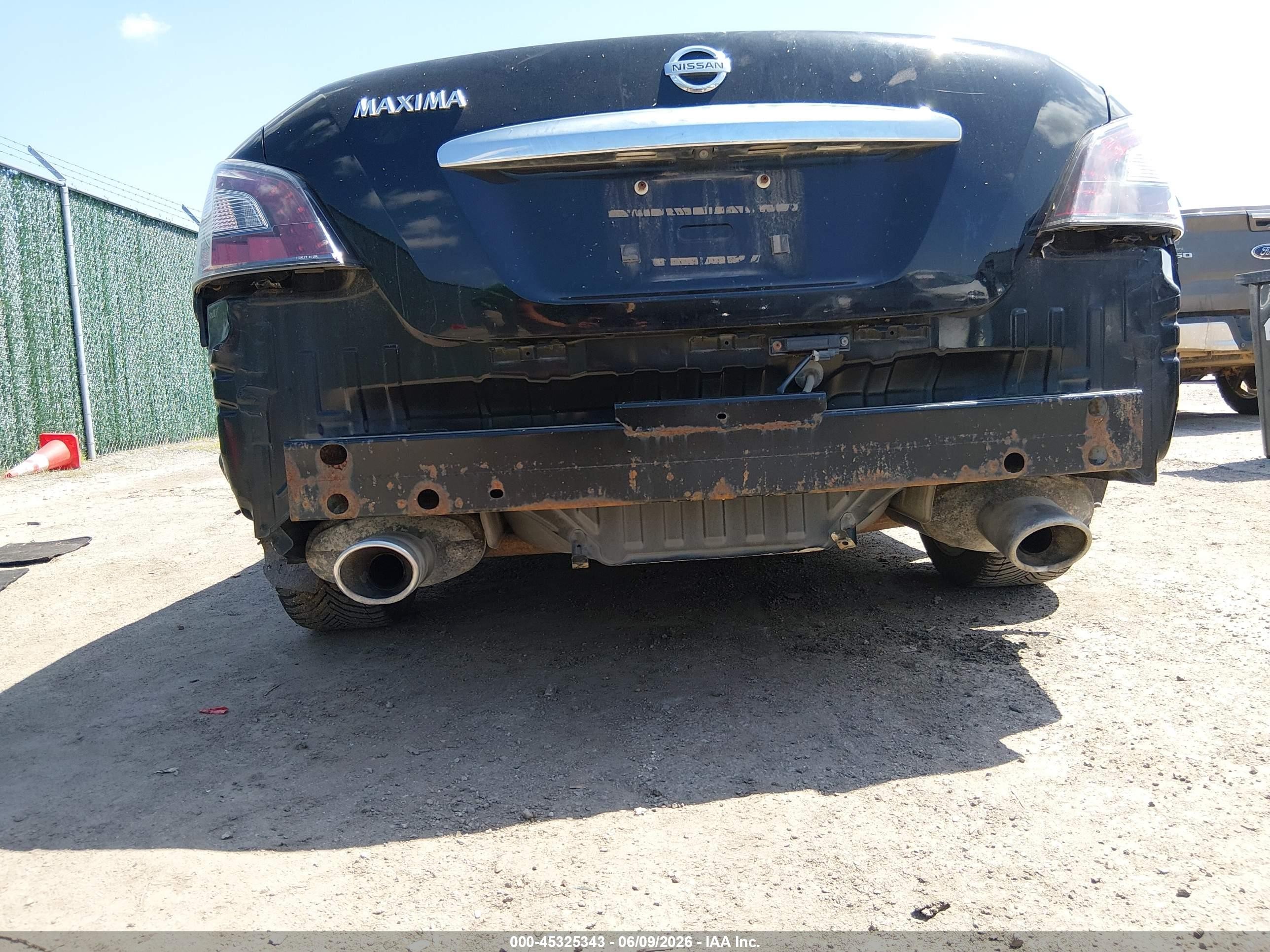 2012 Nissan Maxima 3.5 Sv Black vin: 1N4AA5AP6CC847575