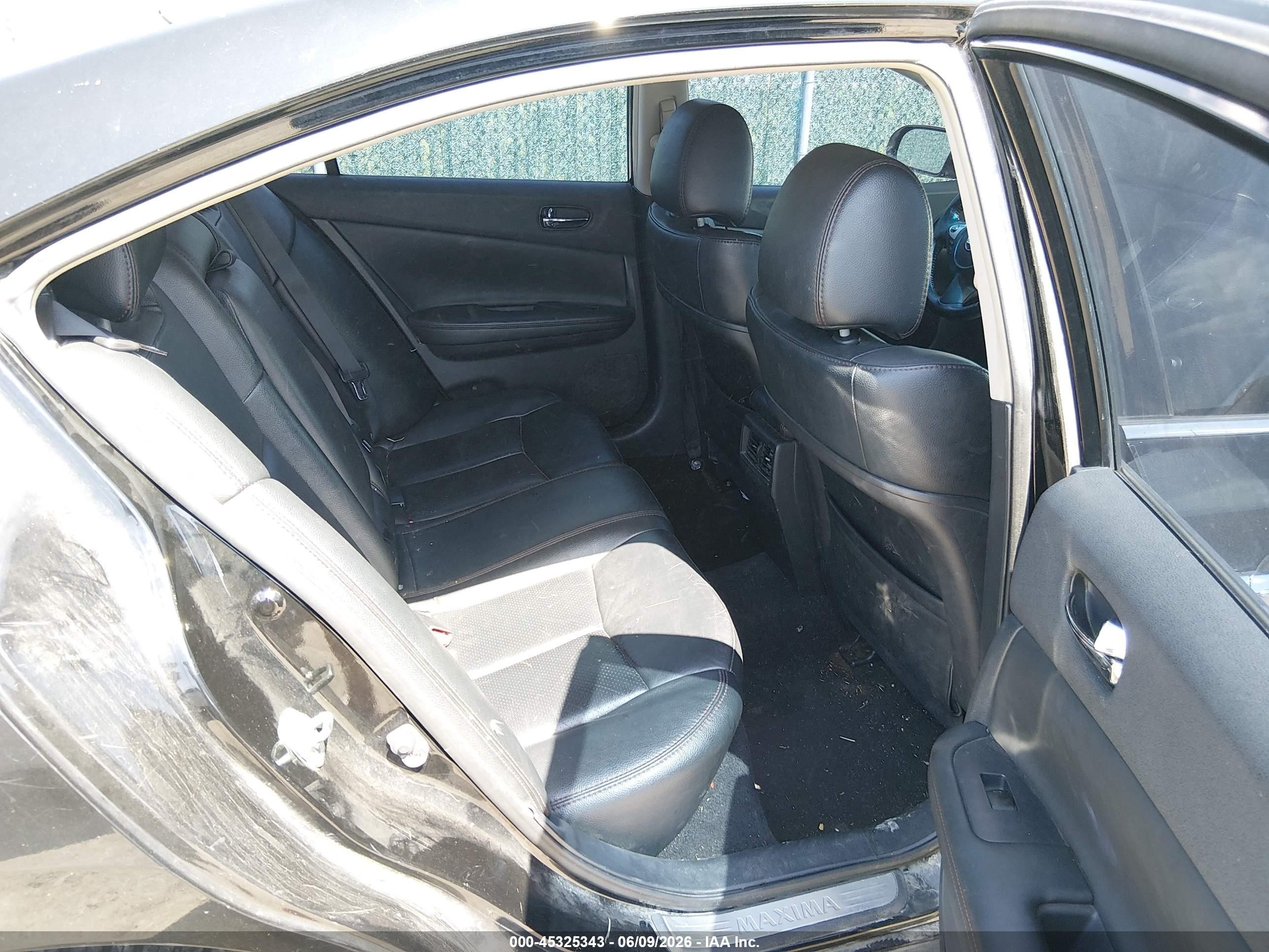 2012 Nissan Maxima 3.5 Sv Black vin: 1N4AA5AP6CC847575