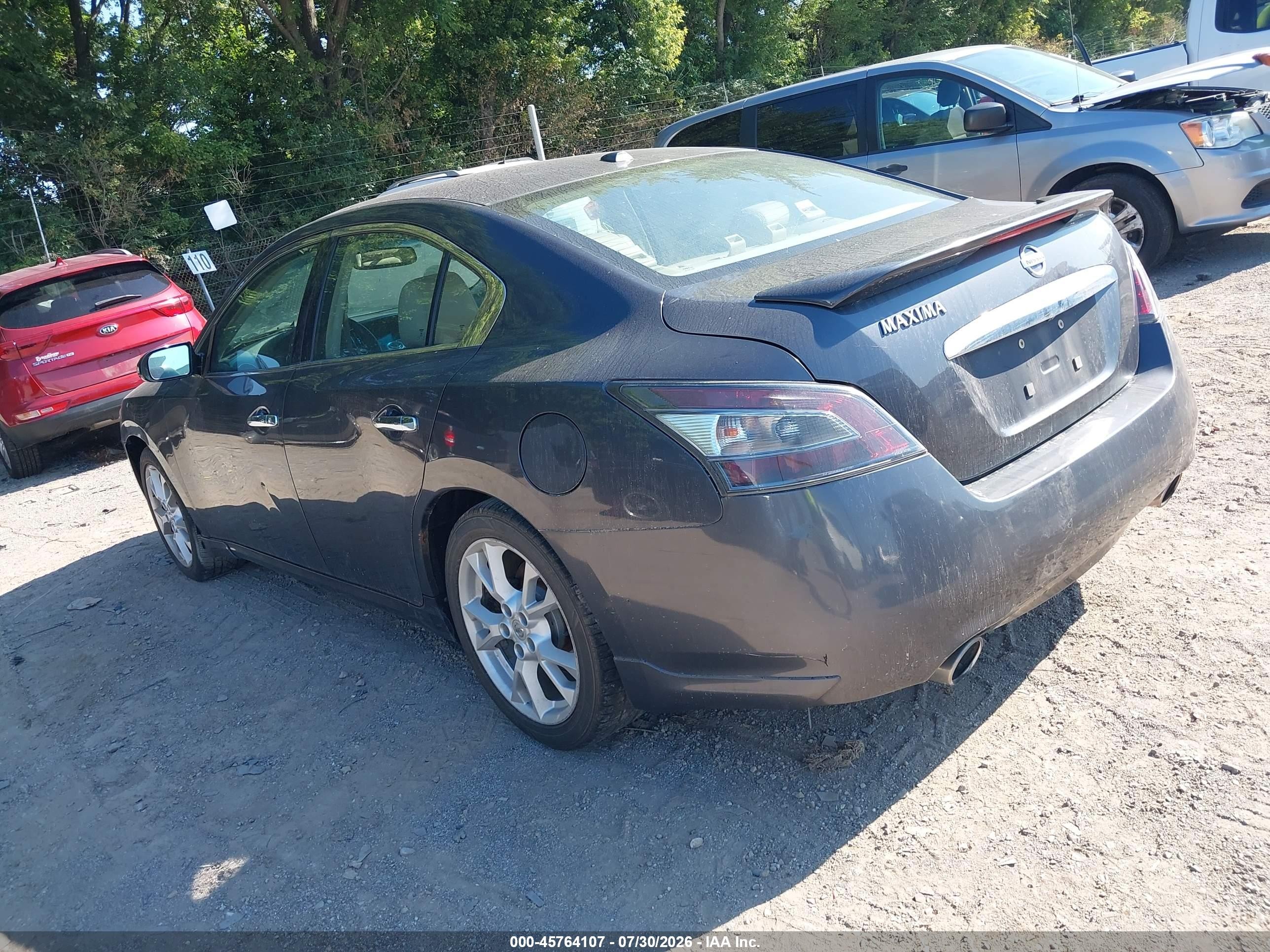 2012 Nissan Maxima S/sv Gray vin: 1N4AA5AP6CC848340