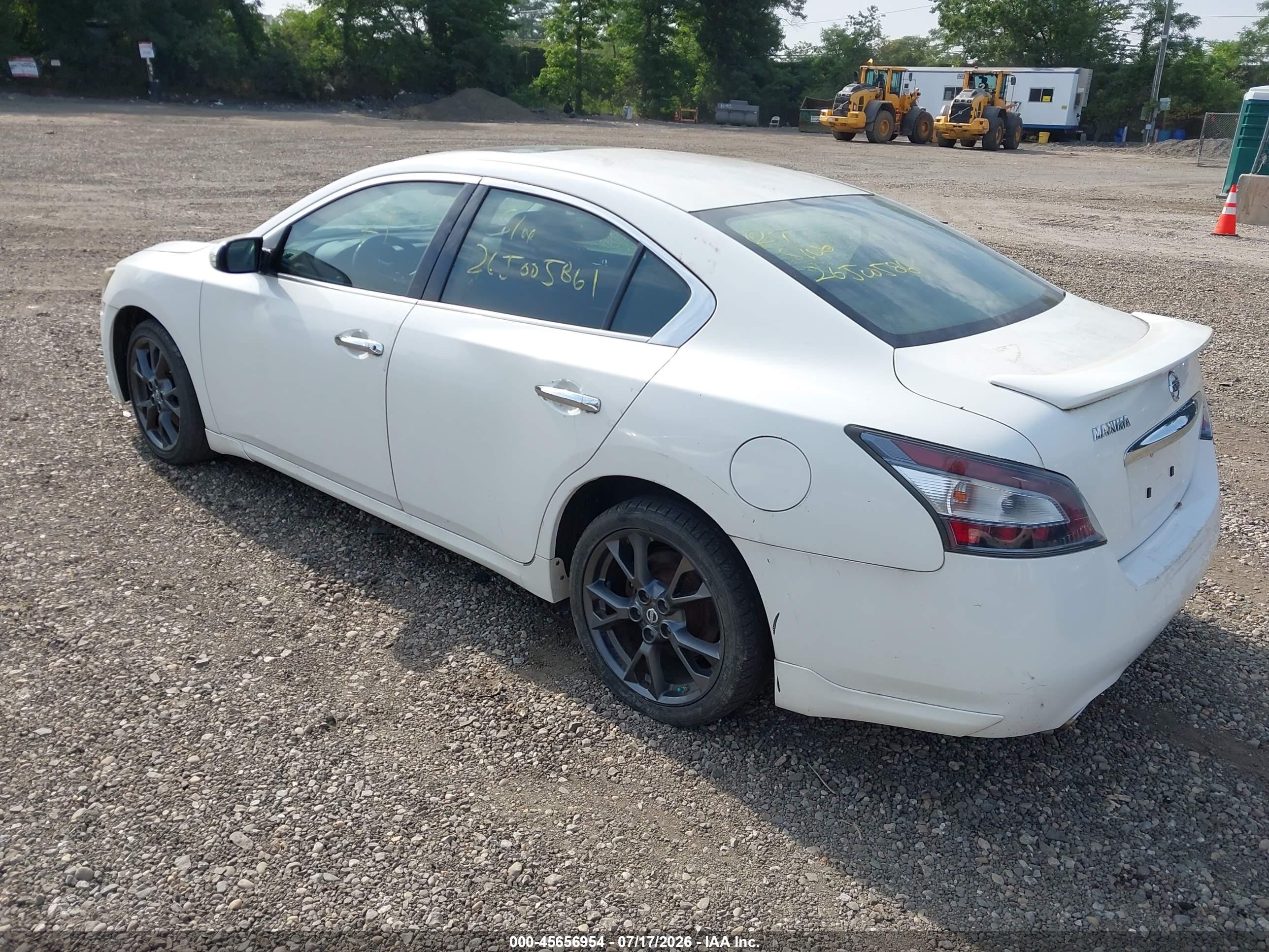2012 Nissan Maxima 3.5 S Белый vin: 1N4AA5AP6CC854512