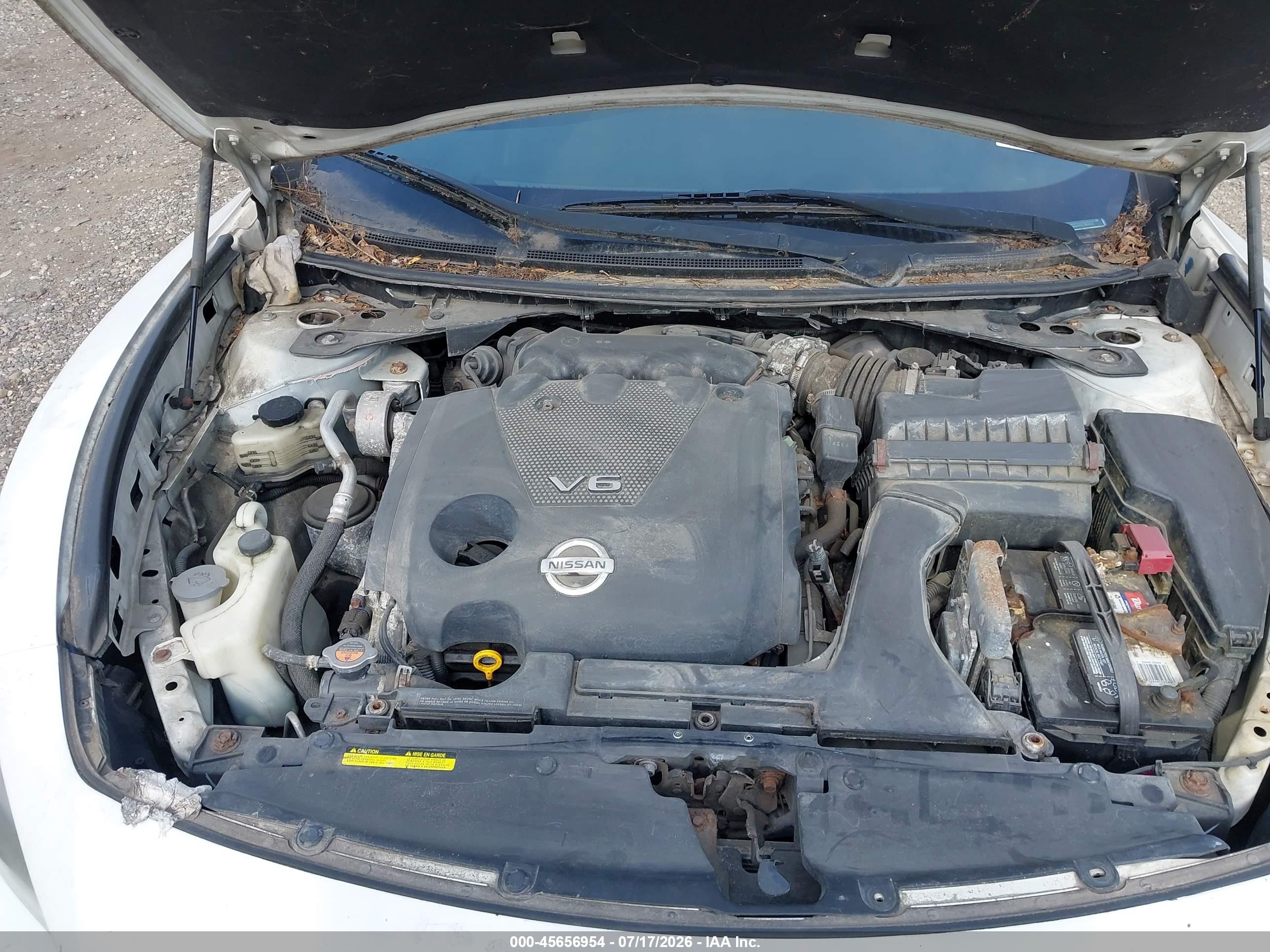 2012 Nissan Maxima 3.5 S Белый vin: 1N4AA5AP6CC854512