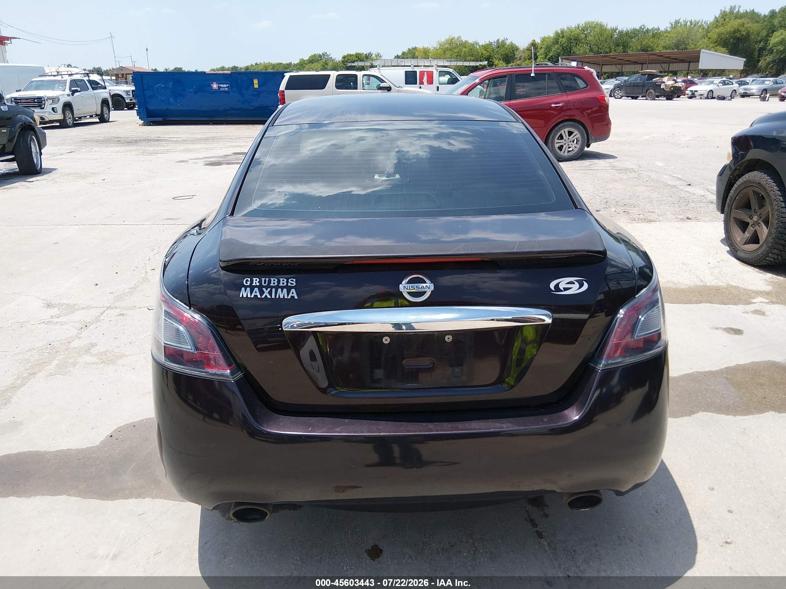 2012 Nissan Maxima 3.5 S Burgundy vin: 1N4AA5AP6CC857460