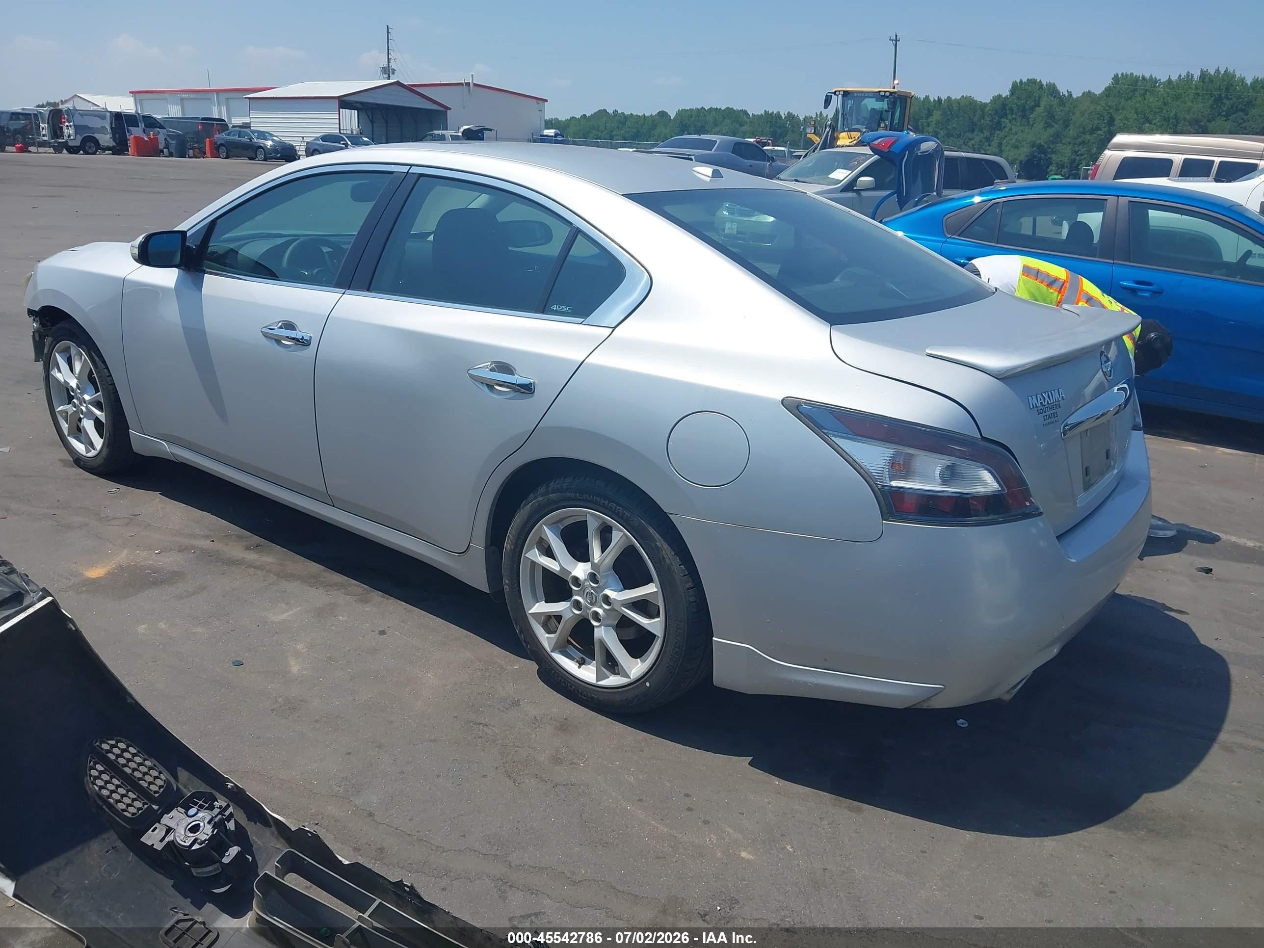 2012 Nissan Maxima 3.5 Sv Silver vin: 1N4AA5AP6CC857975