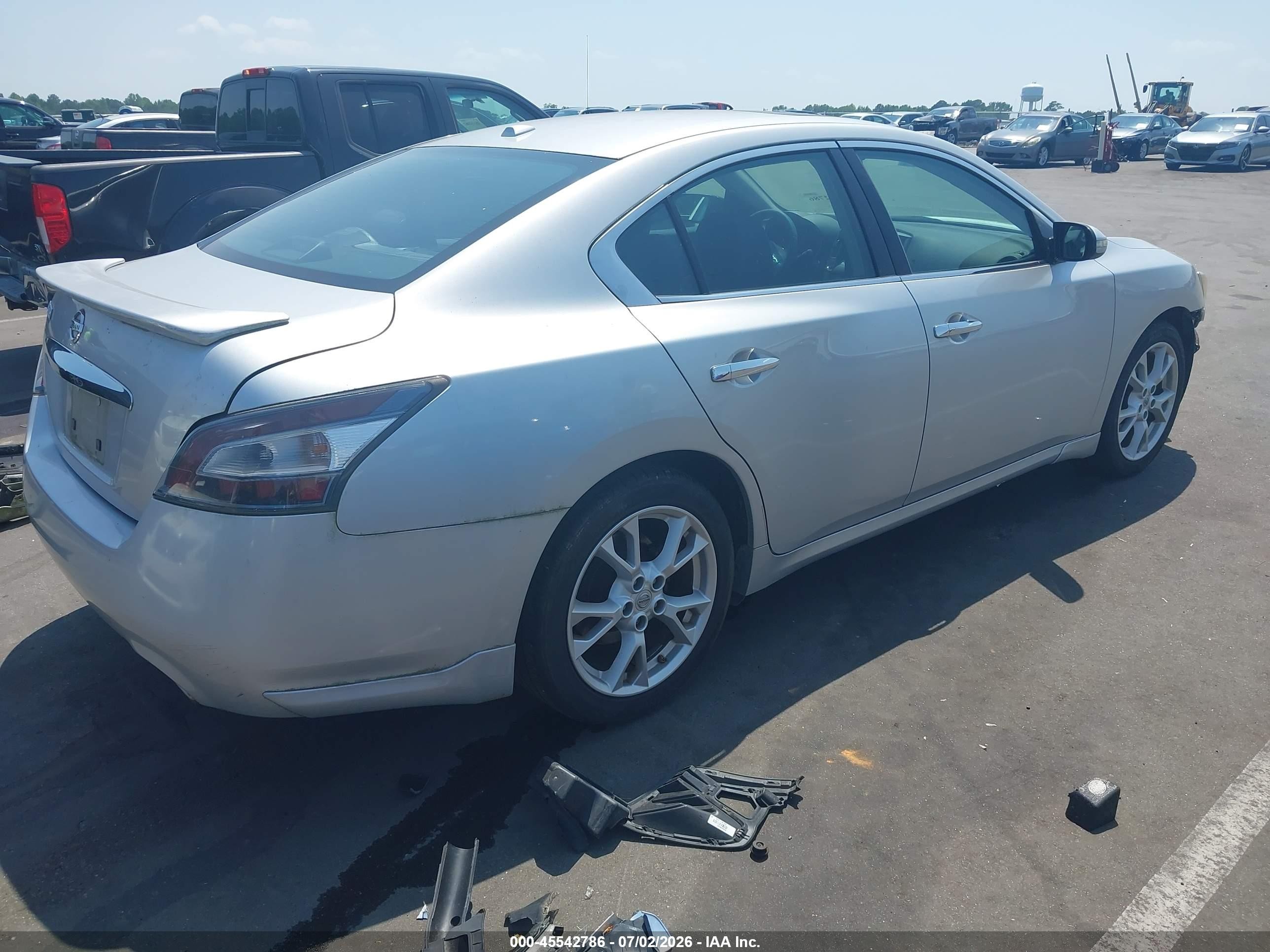 2012 Nissan Maxima 3.5 Sv Silver vin: 1N4AA5AP6CC857975