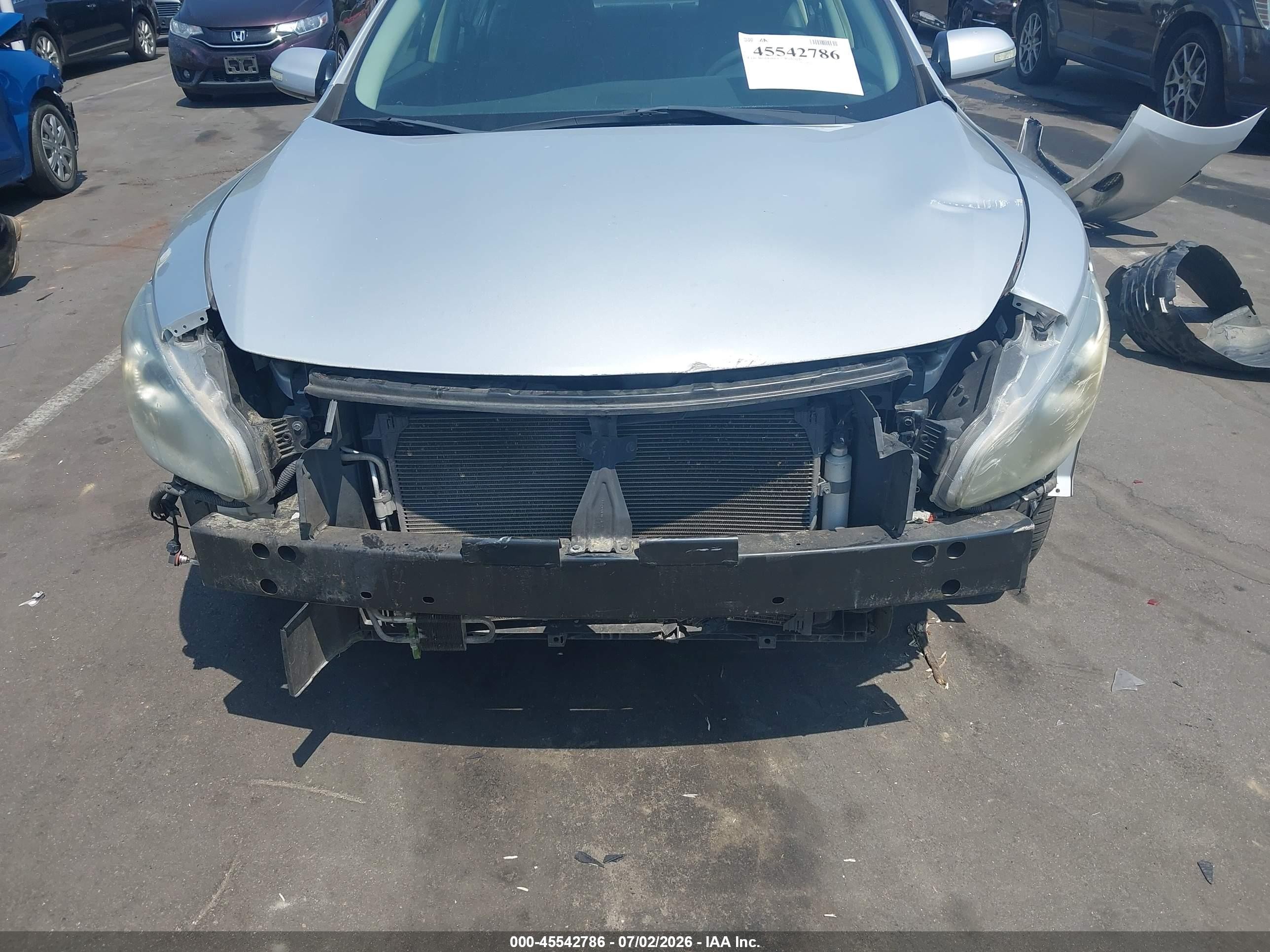 2012 Nissan Maxima 3.5 Sv Silver vin: 1N4AA5AP6CC857975