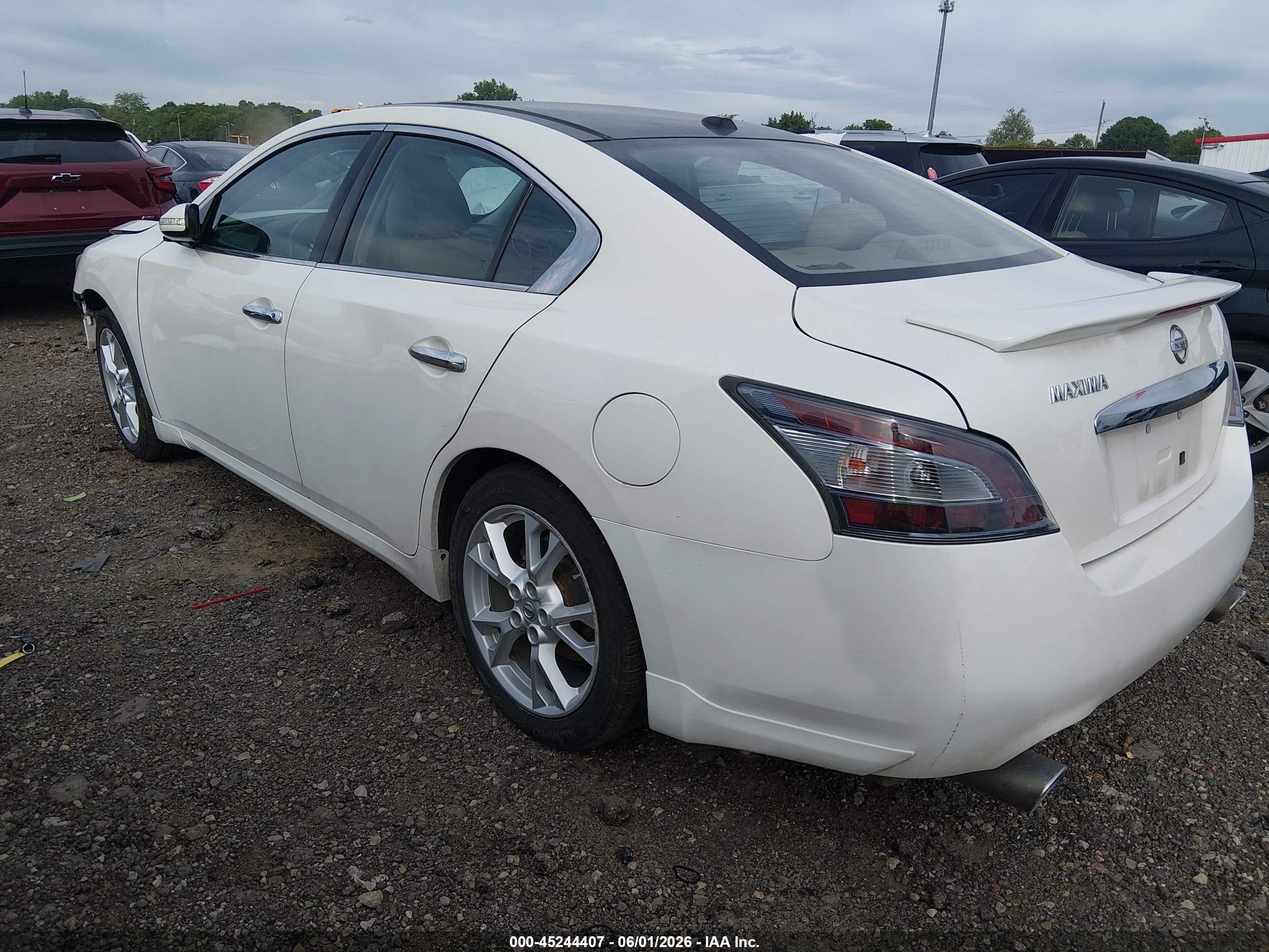 2013 Nissan Maxima 3.5 Sv White vin: 1N4AA5AP6DC823312