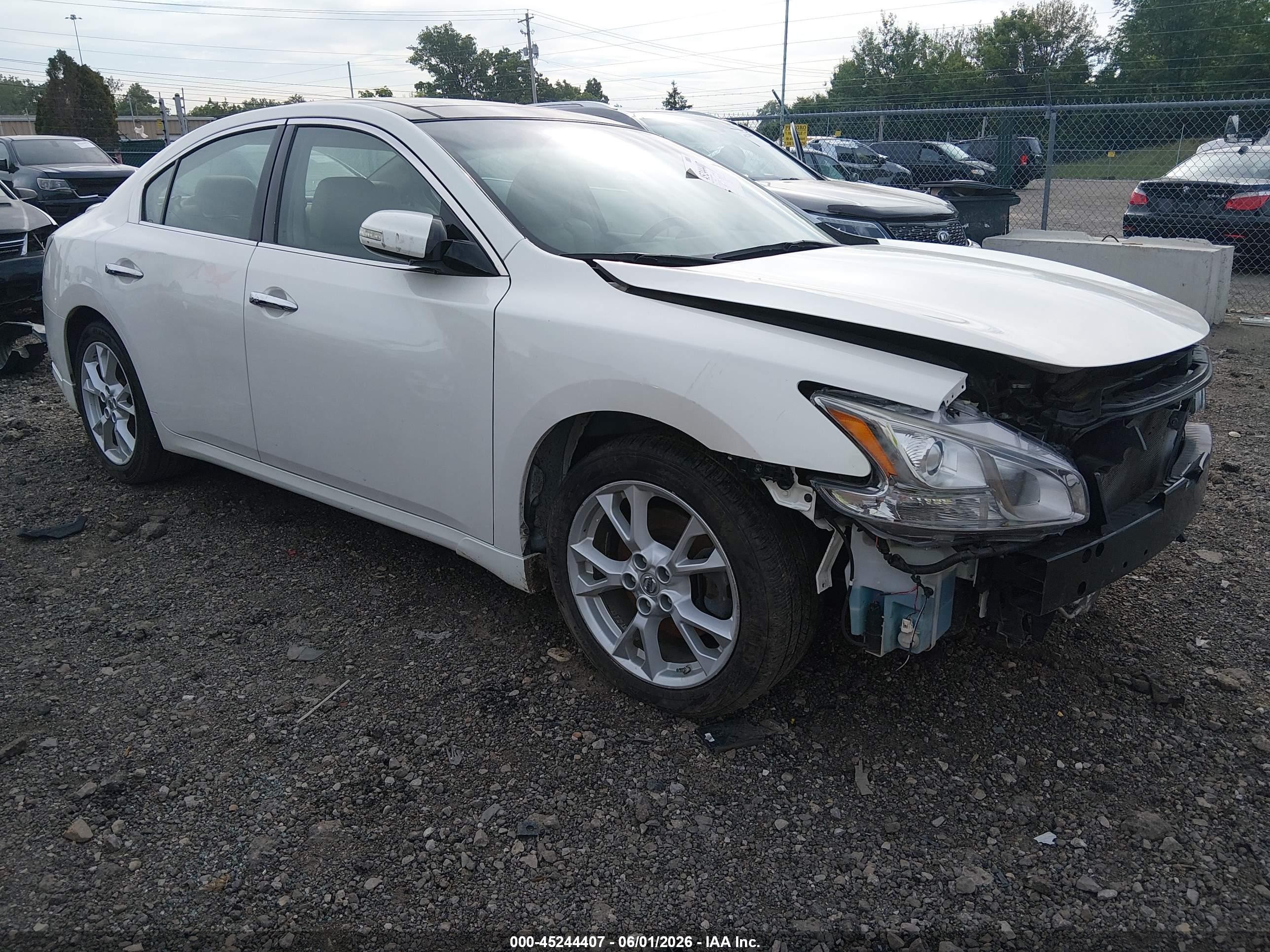 2013 Nissan Maxima 3.5 Sv White vin: 1N4AA5AP6DC823312