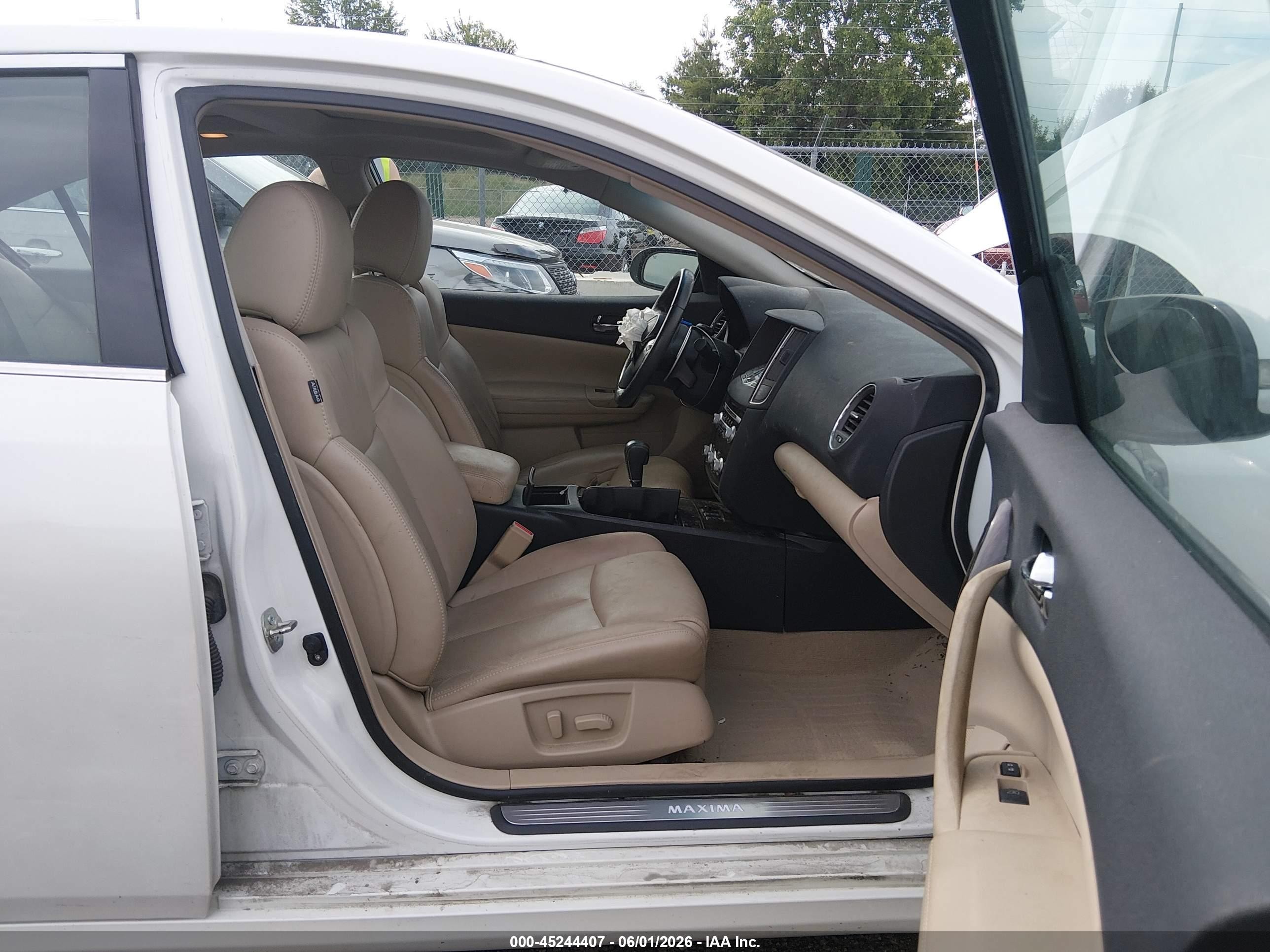 2013 Nissan Maxima 3.5 Sv White vin: 1N4AA5AP6DC823312