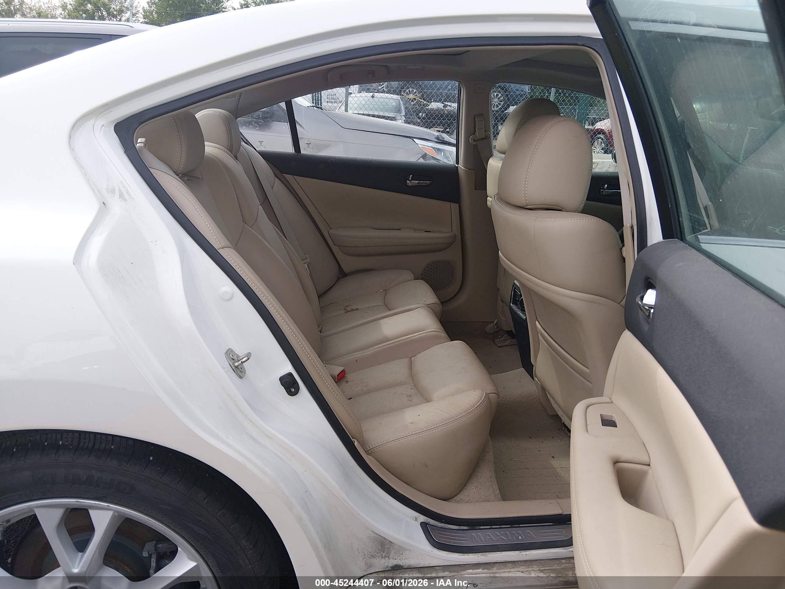 2013 Nissan Maxima 3.5 Sv White vin: 1N4AA5AP6DC823312