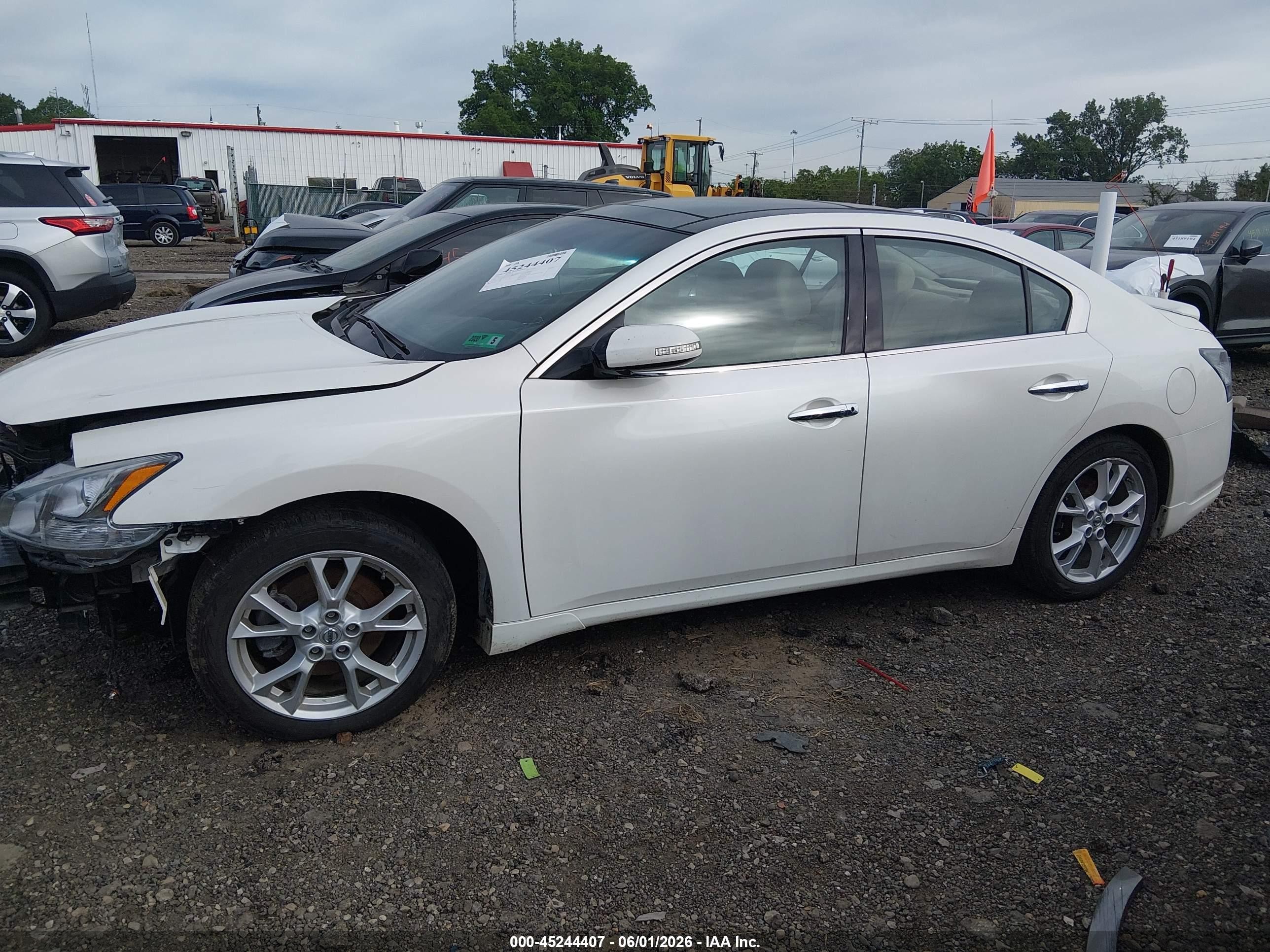 2013 Nissan Maxima 3.5 Sv White vin: 1N4AA5AP6DC823312