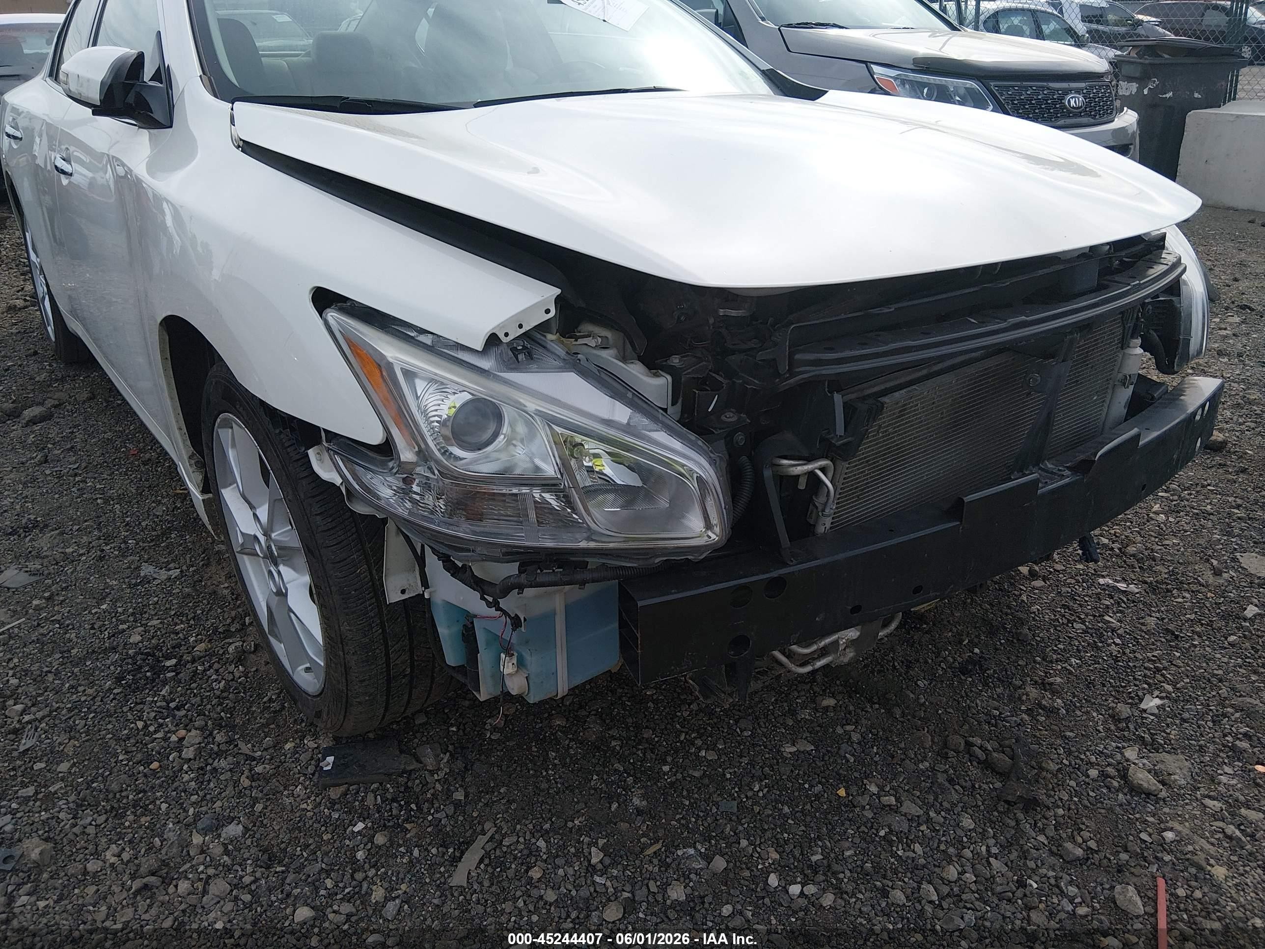 2013 Nissan Maxima 3.5 Sv White vin: 1N4AA5AP6DC823312