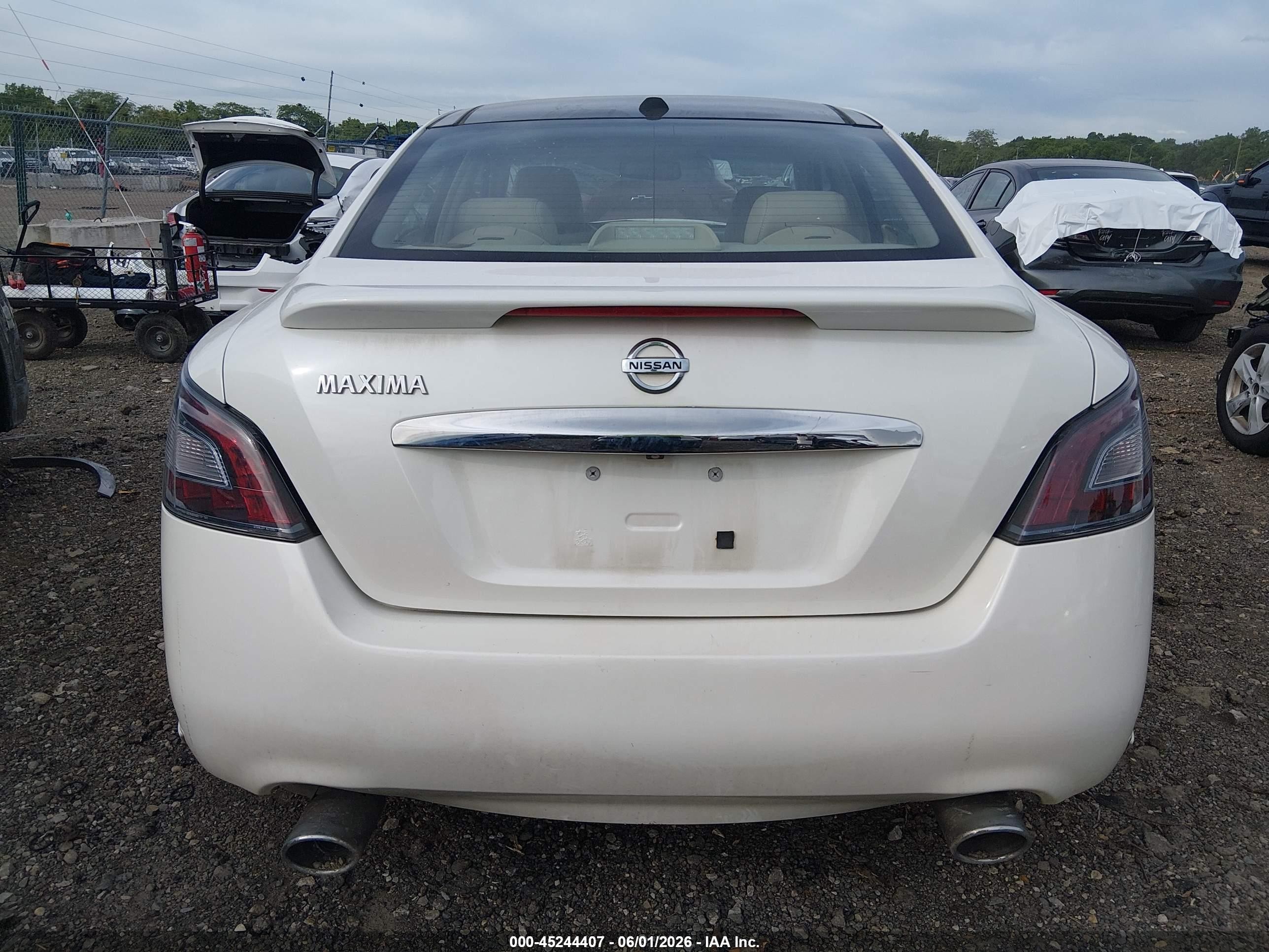 2013 Nissan Maxima 3.5 Sv White vin: 1N4AA5AP6DC823312