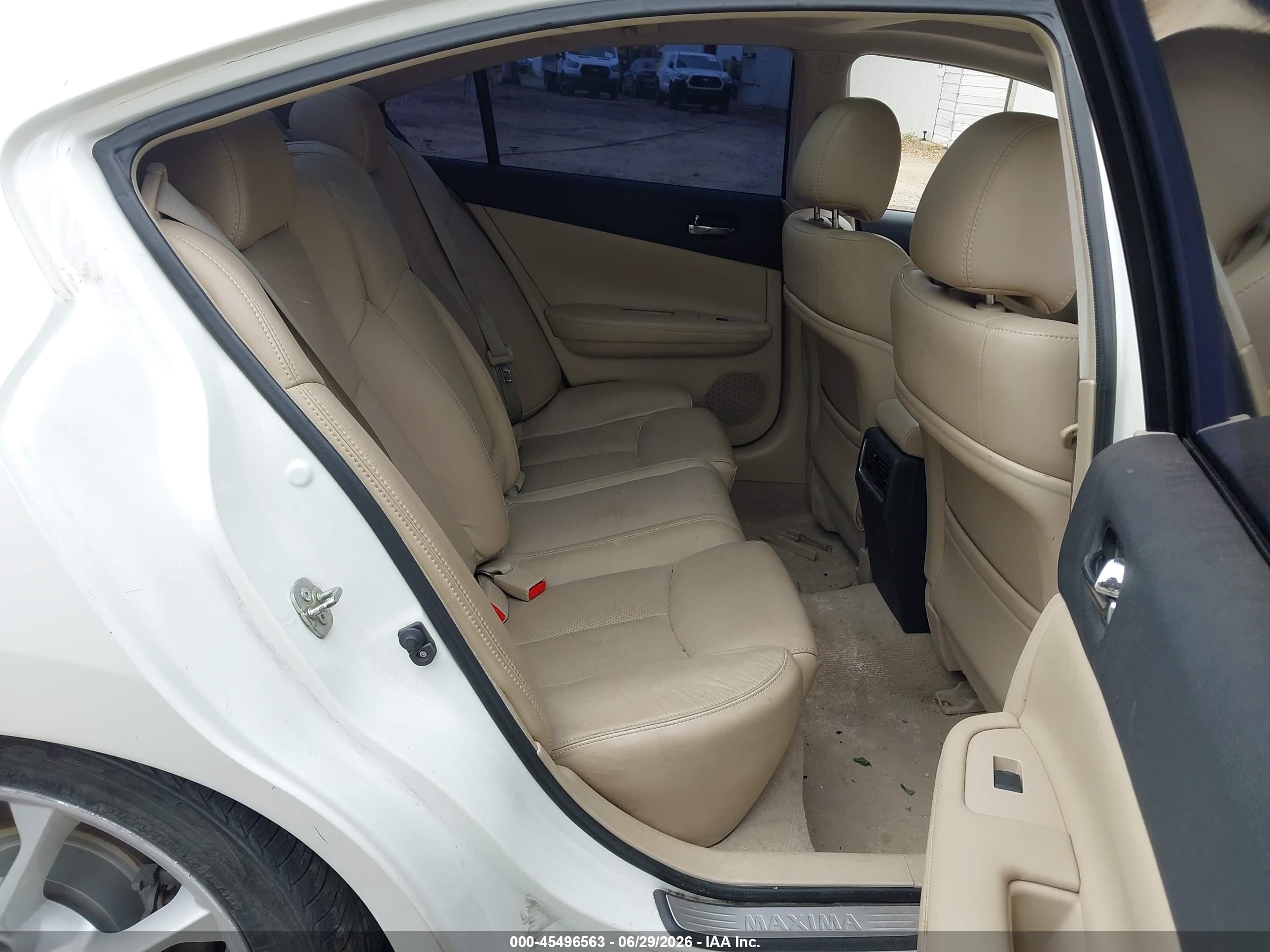 2013 Nissan Maxima 3.5 Sv White vin: 1N4AA5AP6DC827165