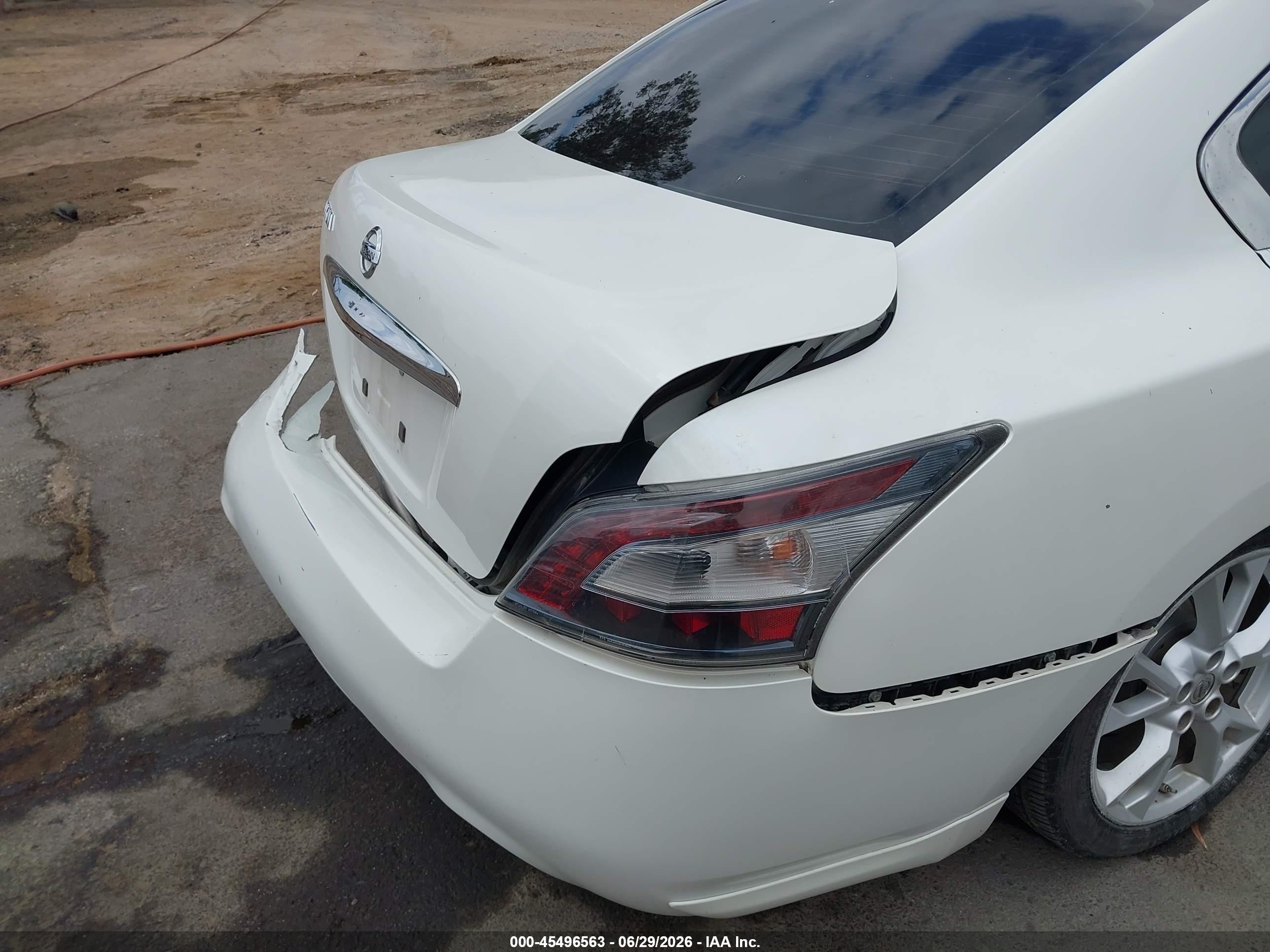 2013 Nissan Maxima 3.5 Sv White vin: 1N4AA5AP6DC827165