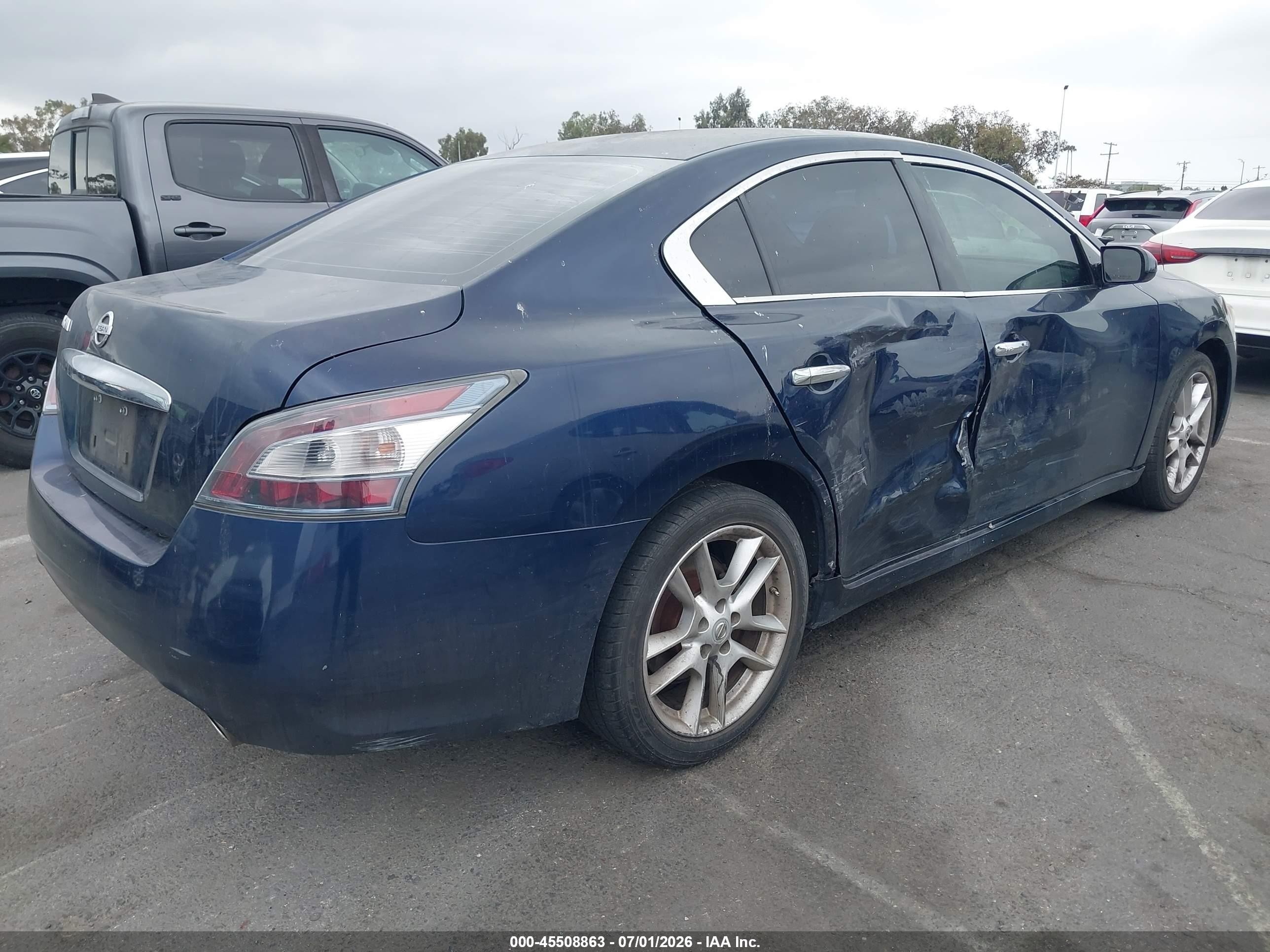 2013 Nissan Maxima 3.5 S Blue vin: 1N4AA5AP6DC831233