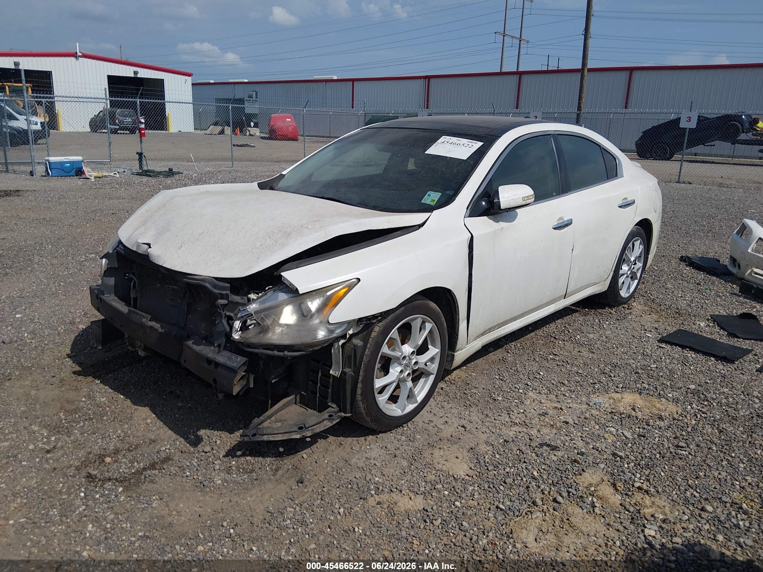 2013 Nissan Maxima 3.5 Sv White vin: 1N4AA5AP6DC843334