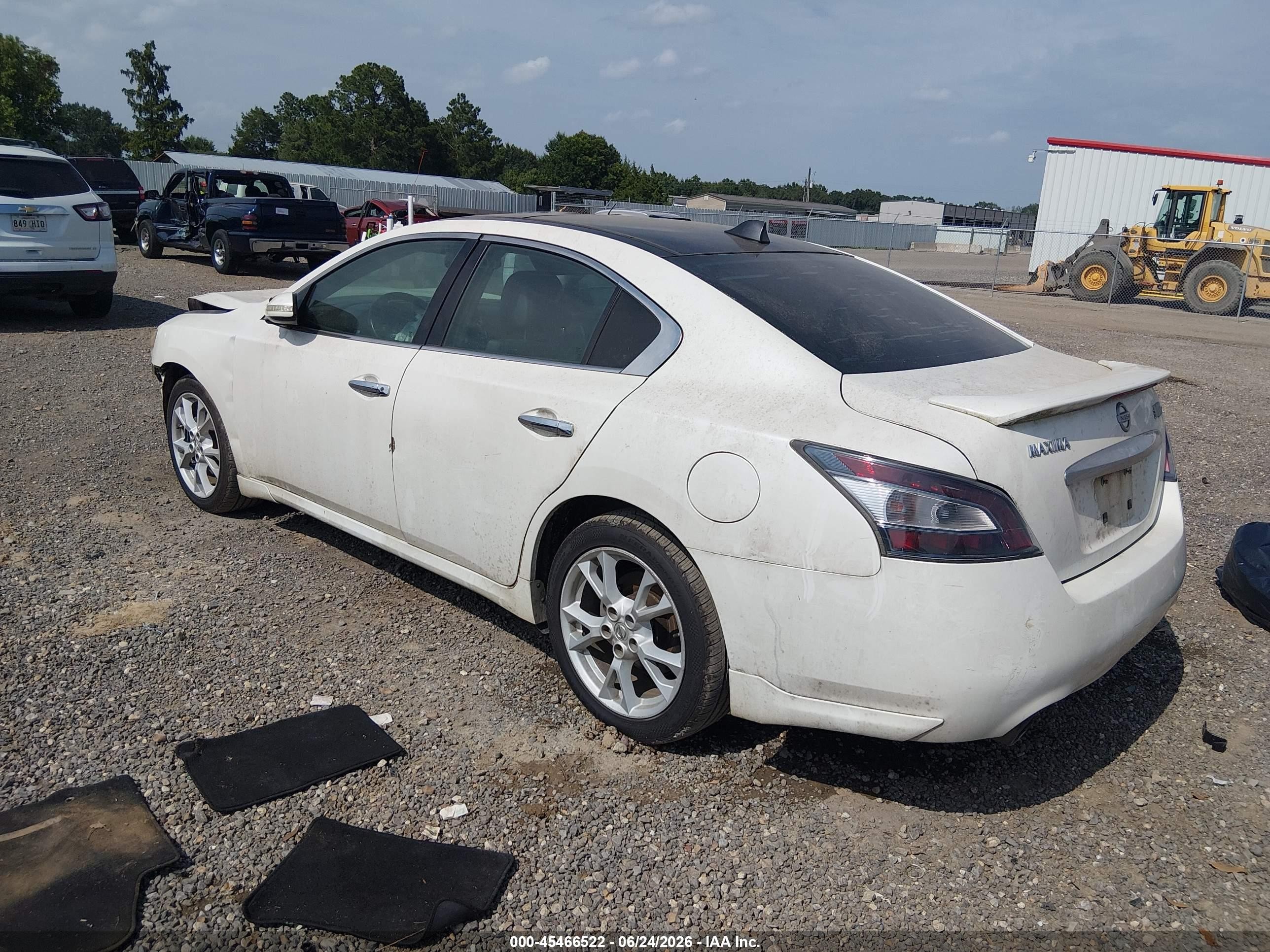 2013 Nissan Maxima 3.5 Sv White vin: 1N4AA5AP6DC843334