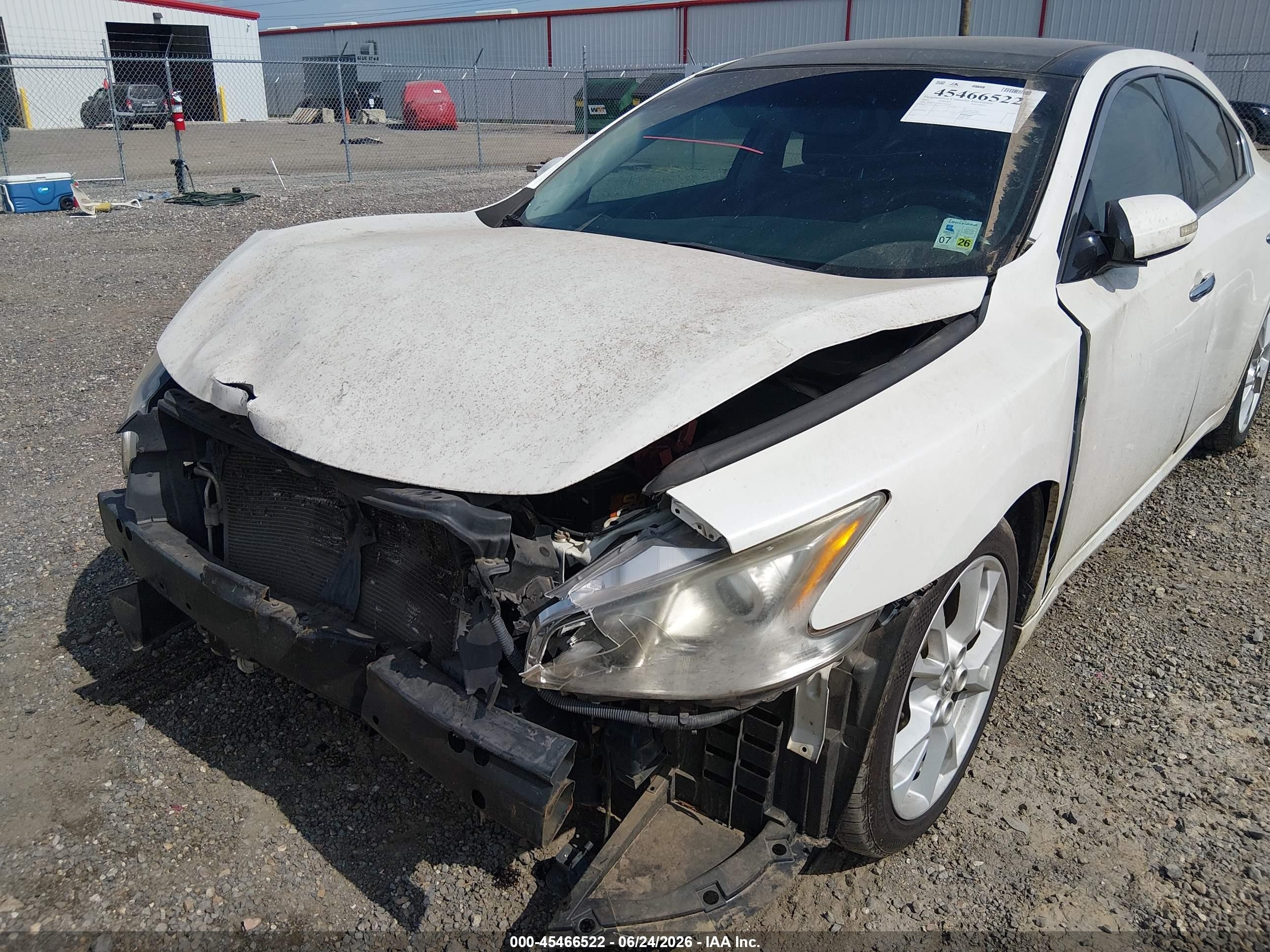 2013 Nissan Maxima 3.5 Sv White vin: 1N4AA5AP6DC843334