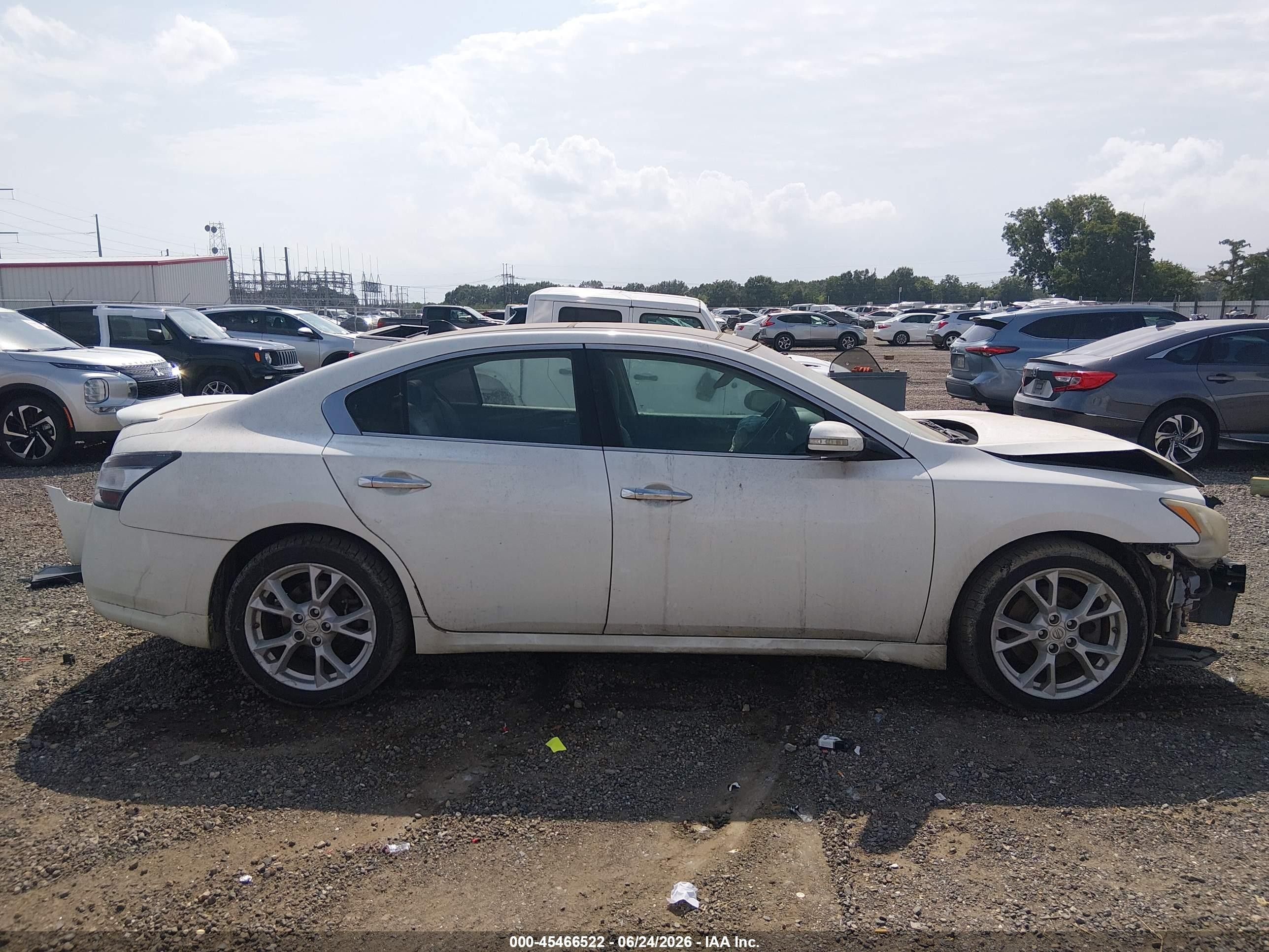 2013 Nissan Maxima 3.5 Sv White vin: 1N4AA5AP6DC843334