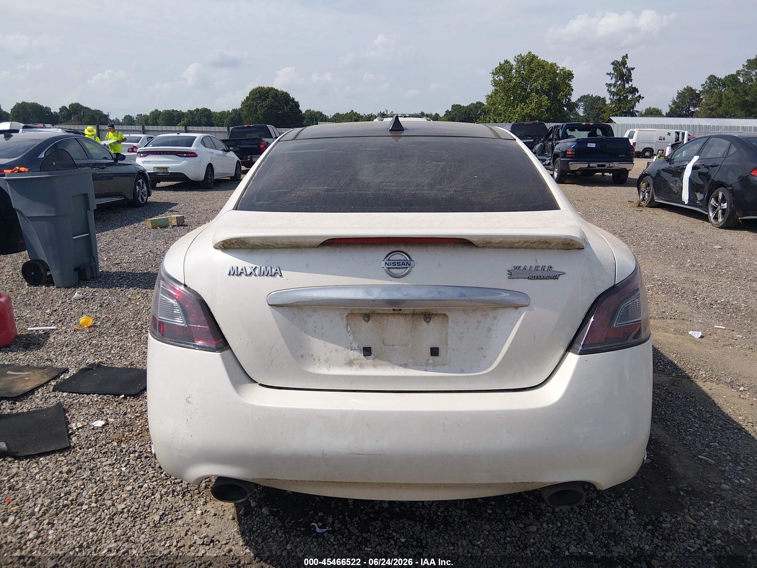 2013 Nissan Maxima 3.5 Sv White vin: 1N4AA5AP6DC843334