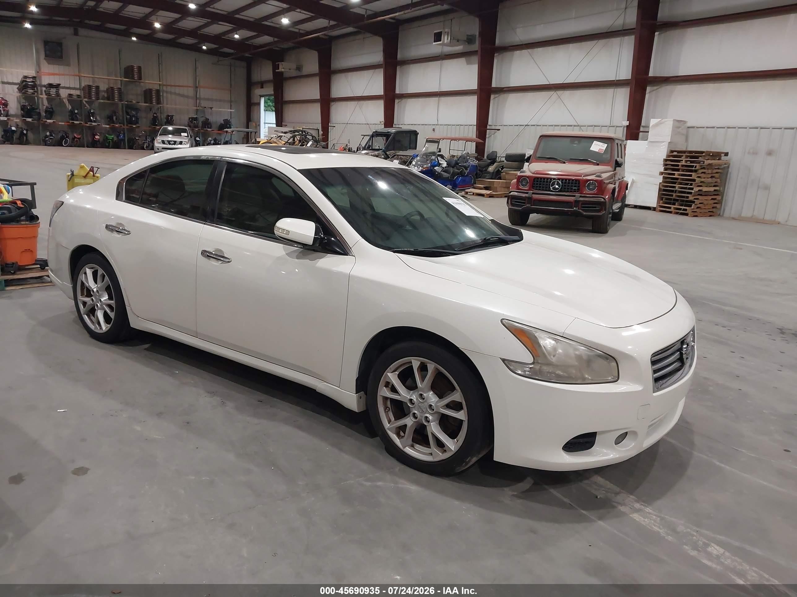 2013 Nissan Maxima 3.5 Sv White vin: 1N4AA5AP6DC845536