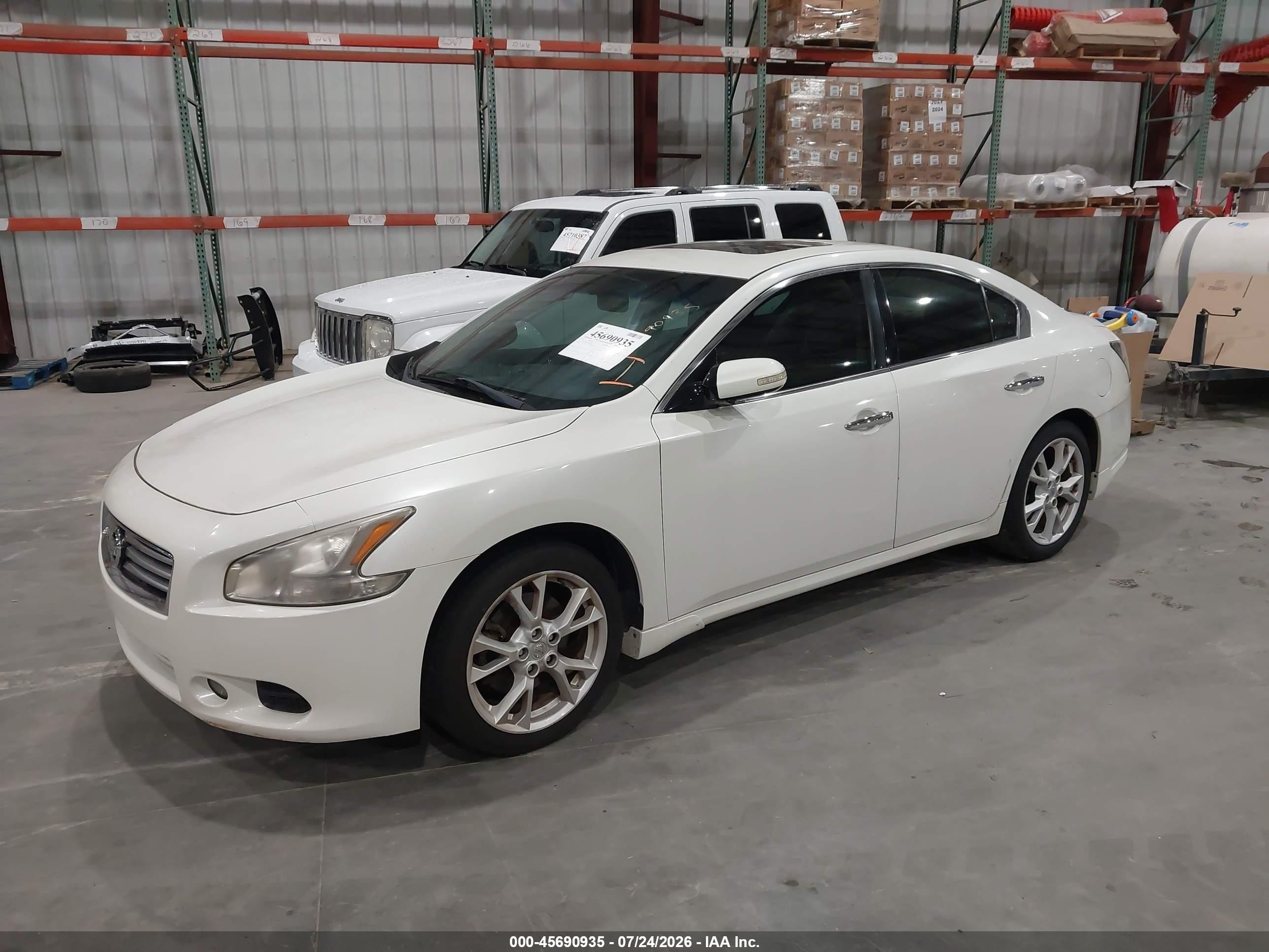2013 Nissan Maxima 3.5 Sv White vin: 1N4AA5AP6DC845536
