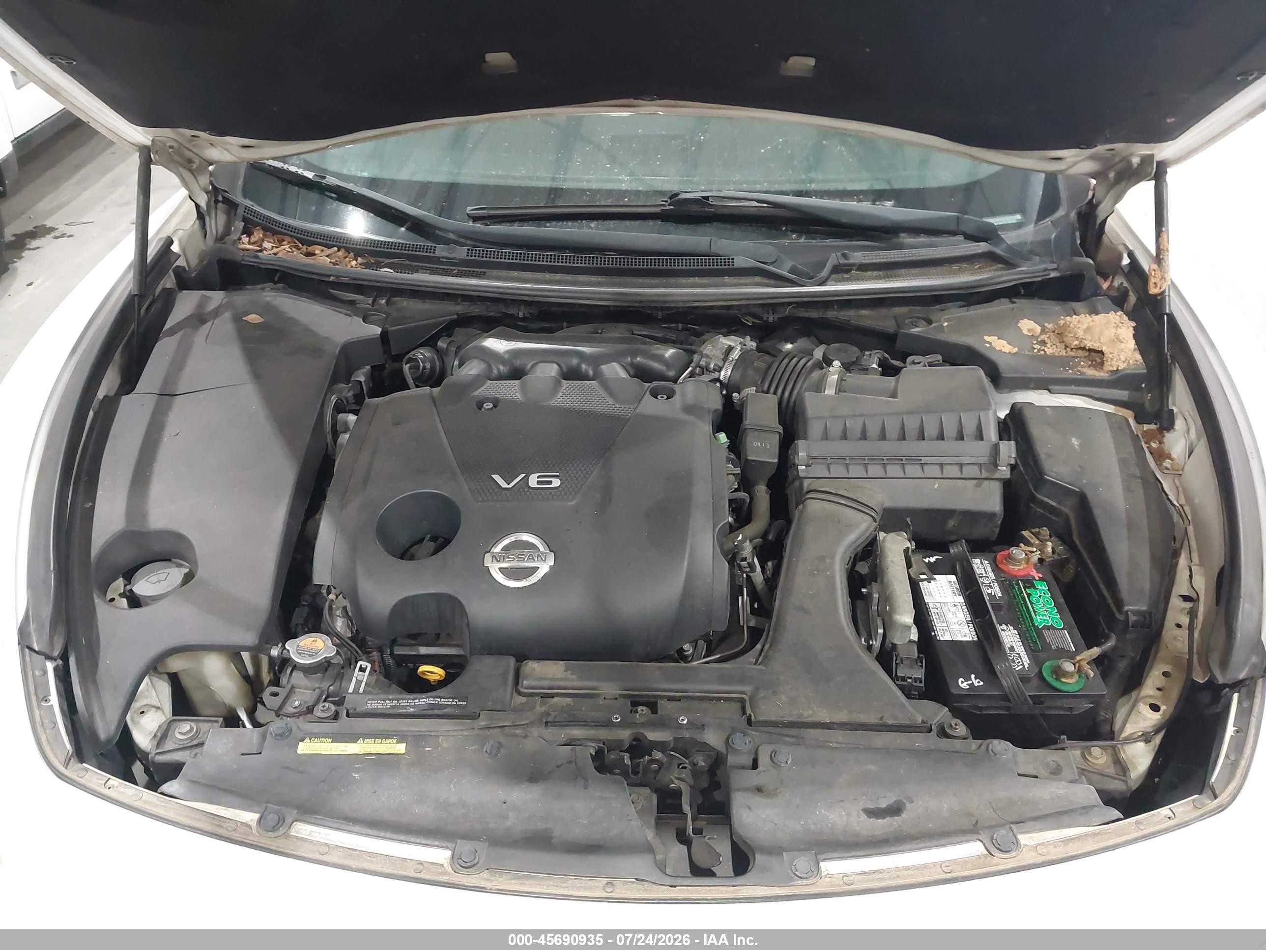 2013 Nissan Maxima 3.5 Sv White vin: 1N4AA5AP6DC845536