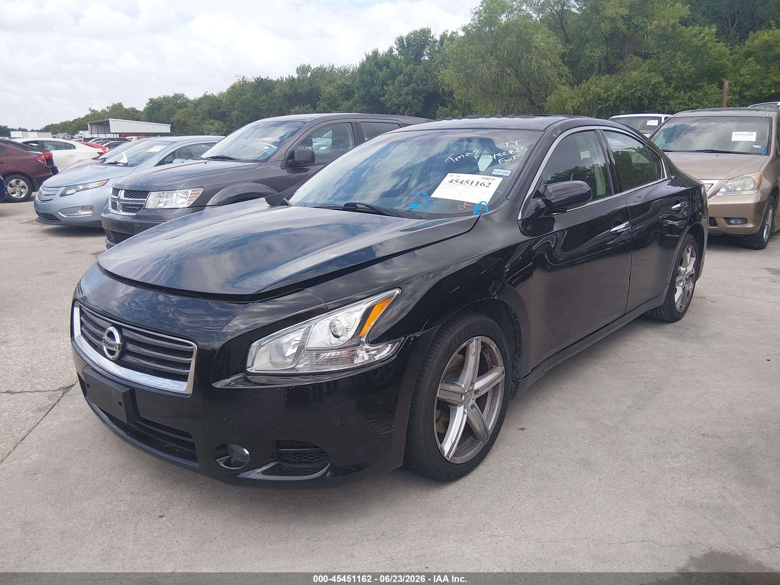 2014 Nissan Maxima 3.5 S Black vin: 1N4AA5AP6EC432825