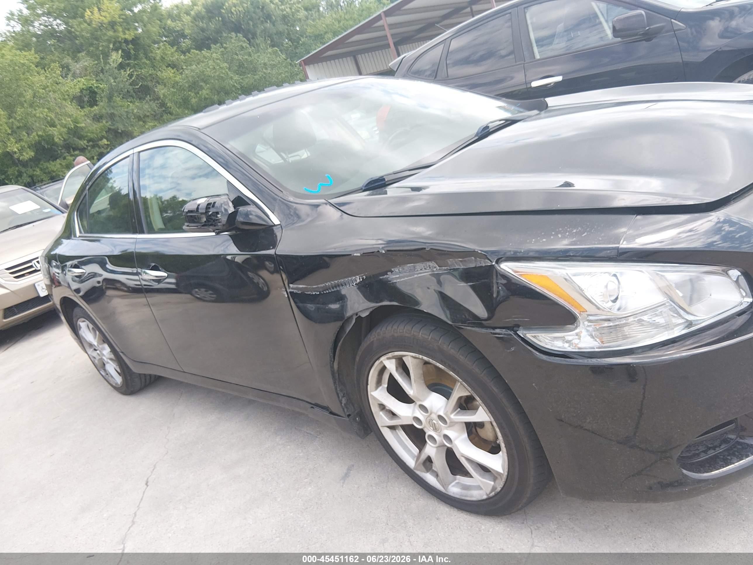 2014 Nissan Maxima 3.5 S Black vin: 1N4AA5AP6EC432825