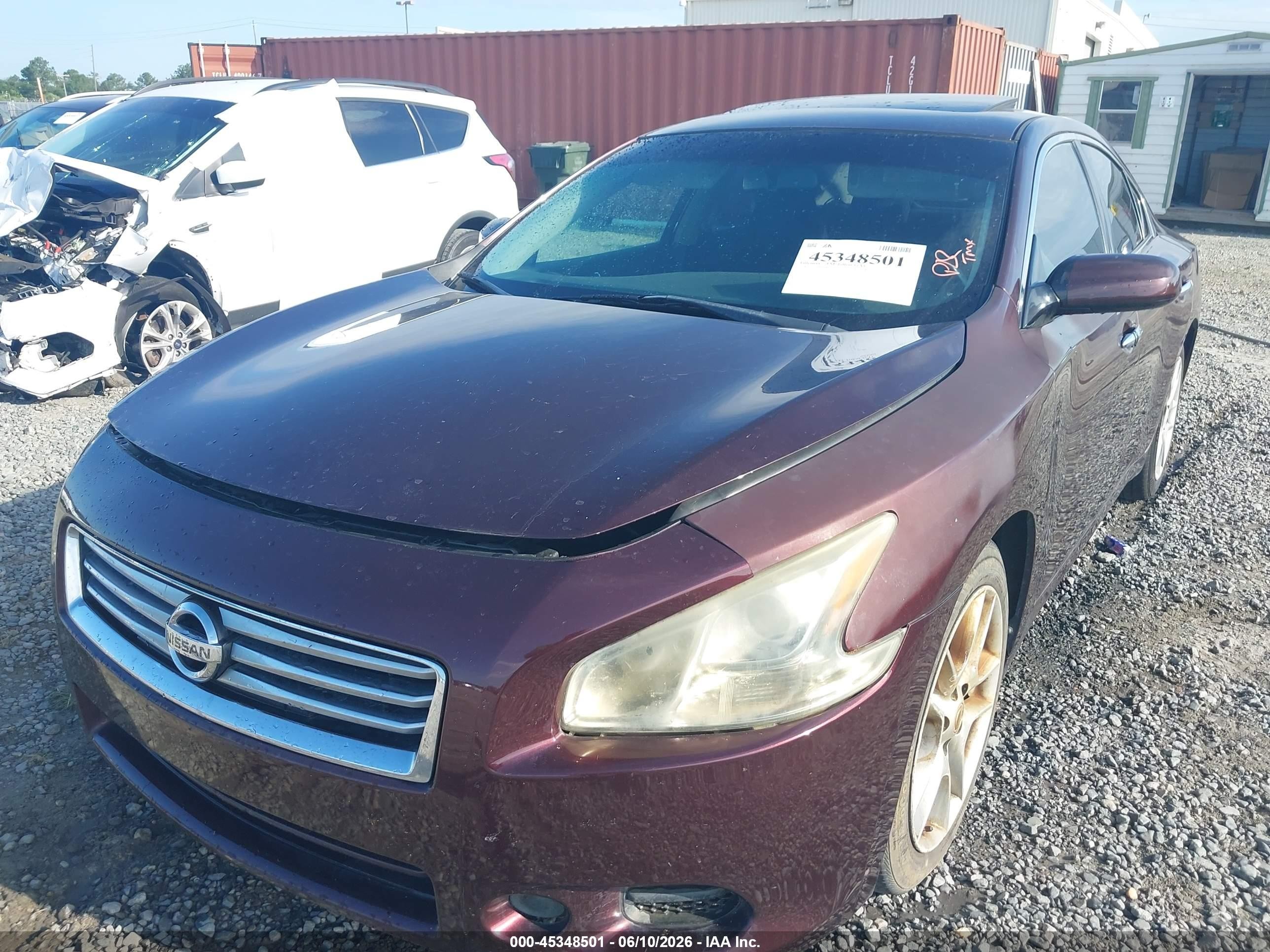 2014 Nissan Maxima 3.5 S Burgundy vin: 1N4AA5AP6EC433358