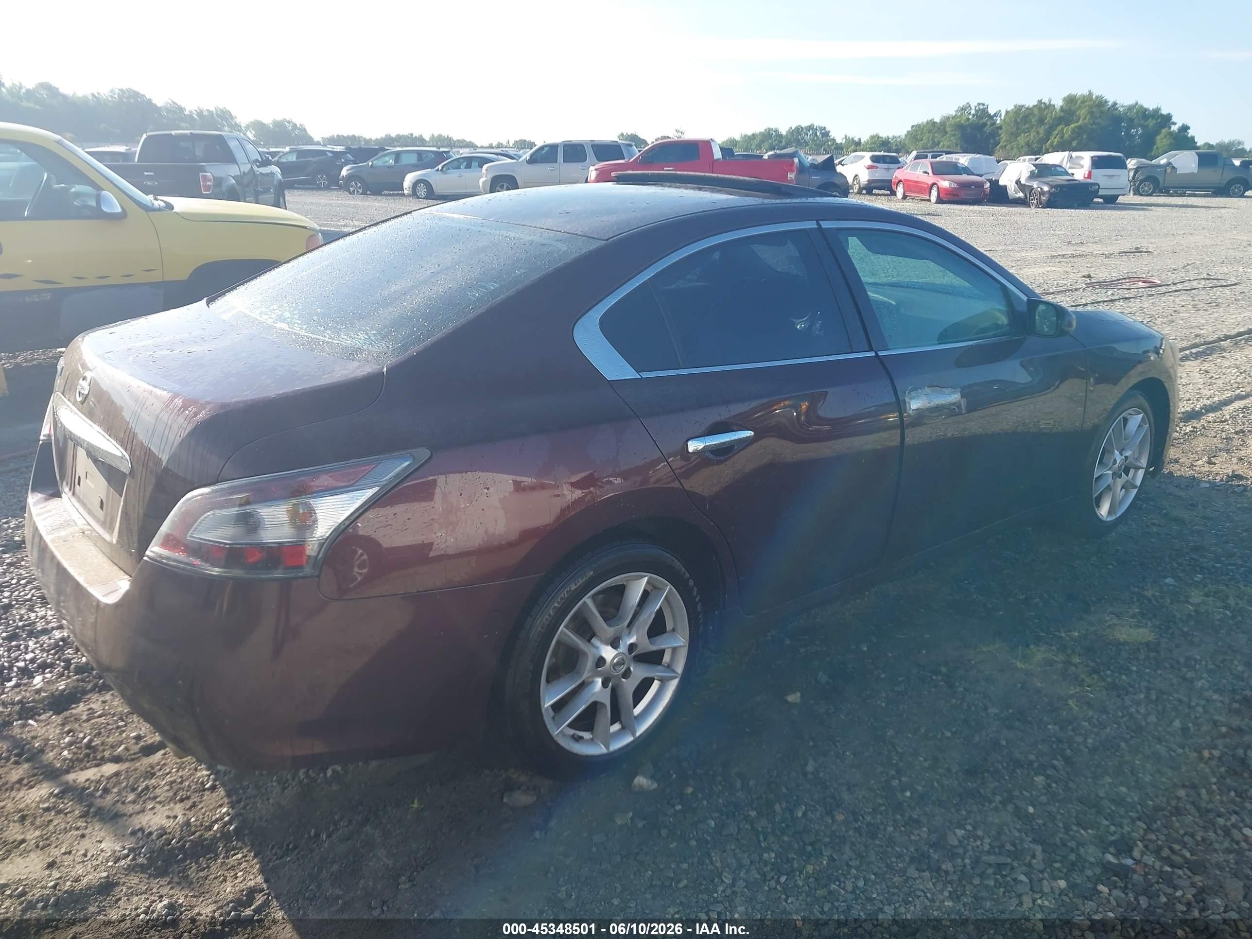 2014 Nissan Maxima 3.5 S Burgundy vin: 1N4AA5AP6EC433358