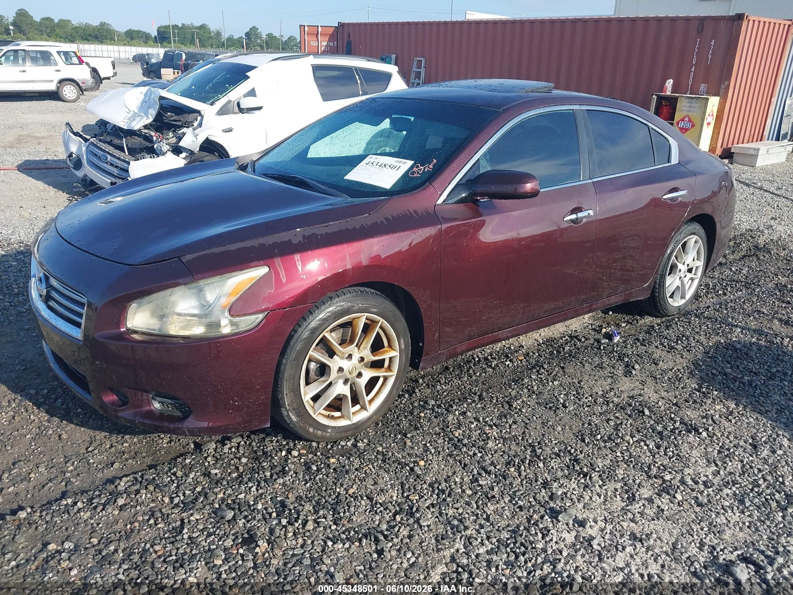 2014 Nissan Maxima 3.5 S Burgundy vin: 1N4AA5AP6EC433358