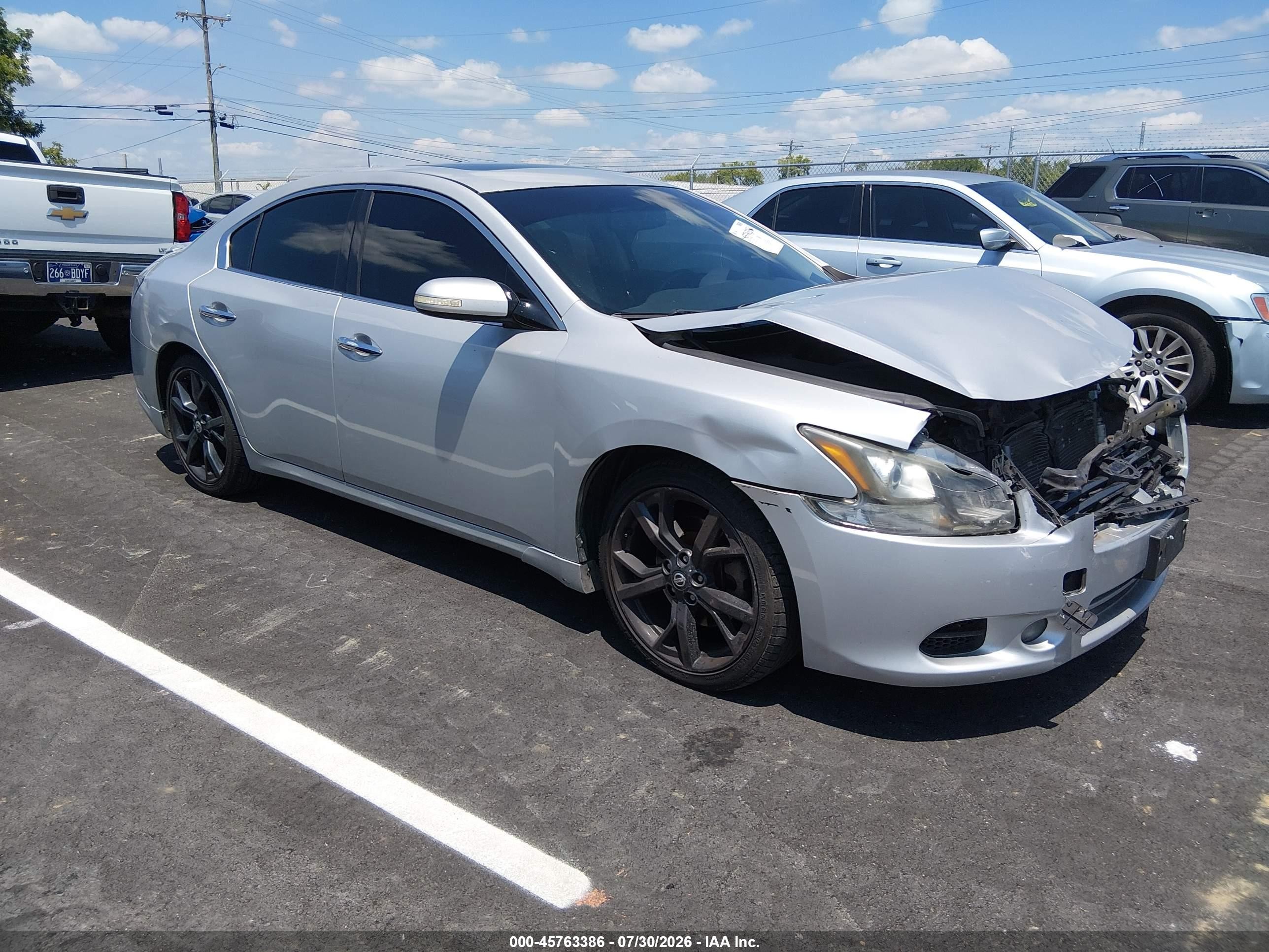 2014 Nissan Maxima 3.5 Sv Silver vin: 1N4AA5AP6EC440942