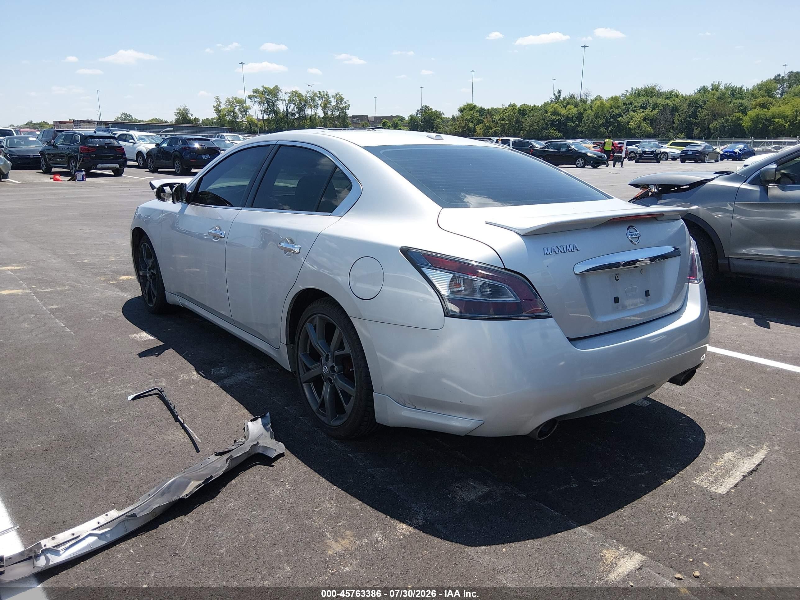 2014 Nissan Maxima 3.5 Sv Silver vin: 1N4AA5AP6EC440942