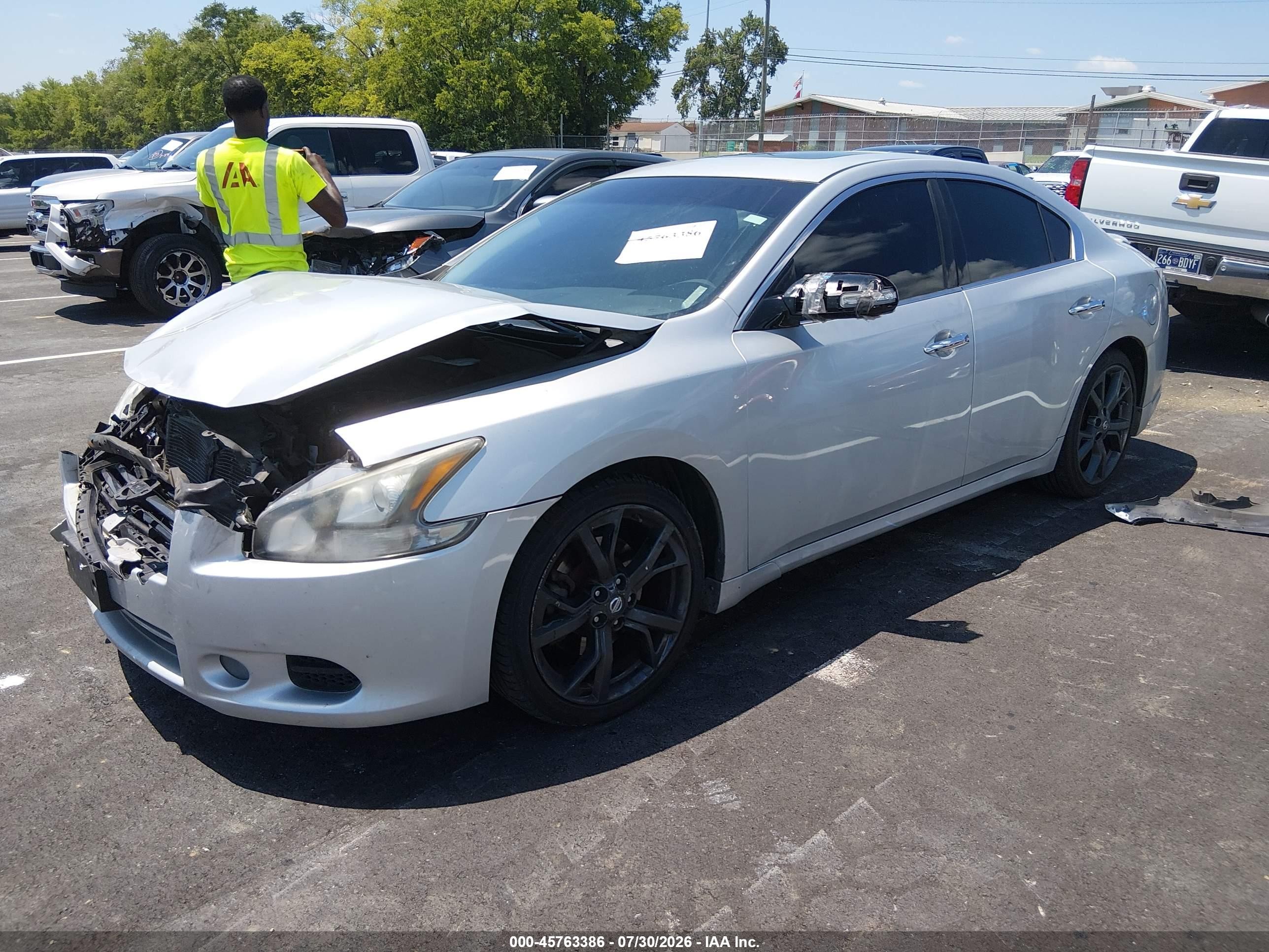2014 Nissan Maxima 3.5 Sv Silver vin: 1N4AA5AP6EC440942