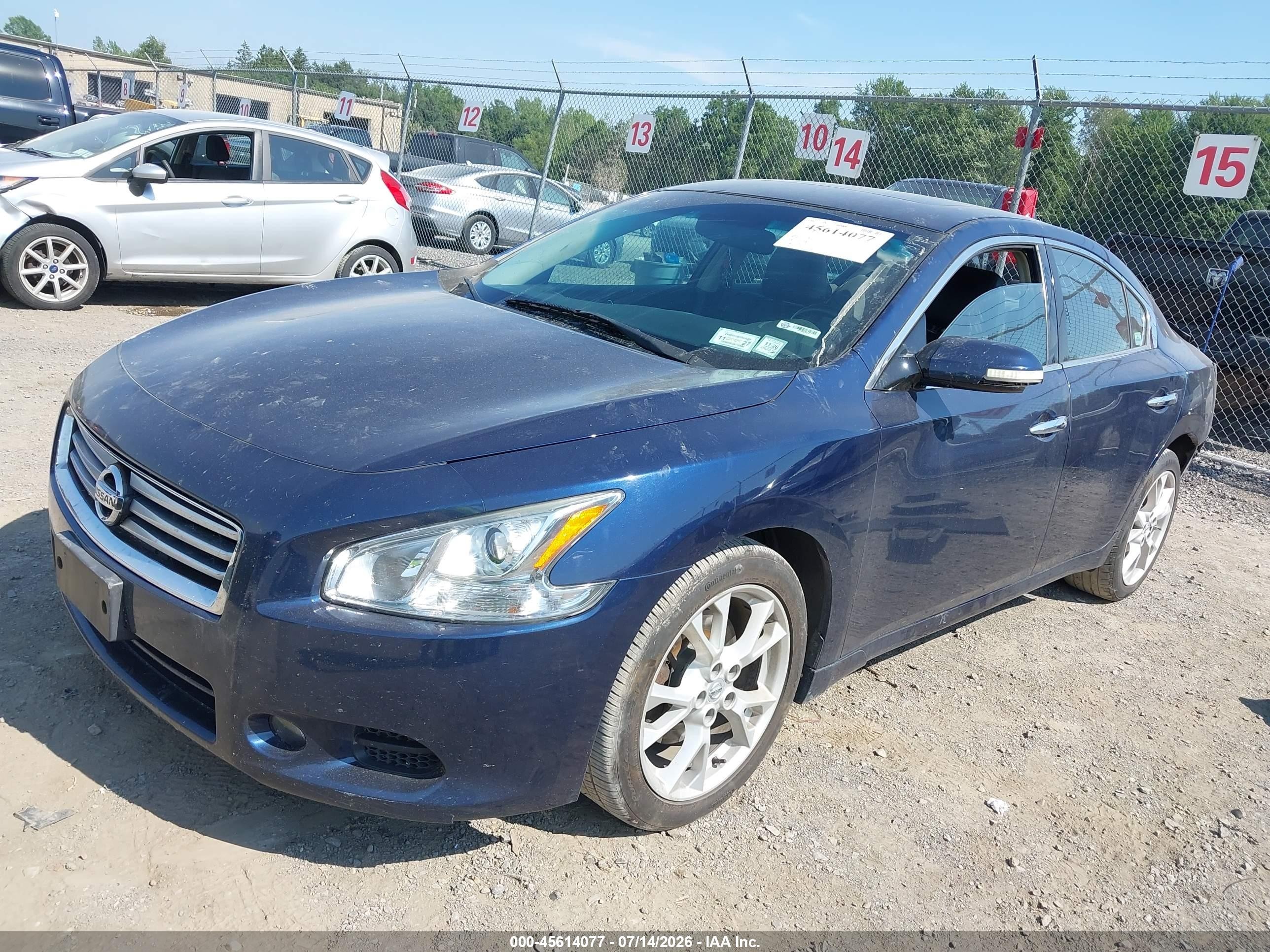 2014 Nissan Maxima 3.5 Sv Blue vin: 1N4AA5AP6EC441301