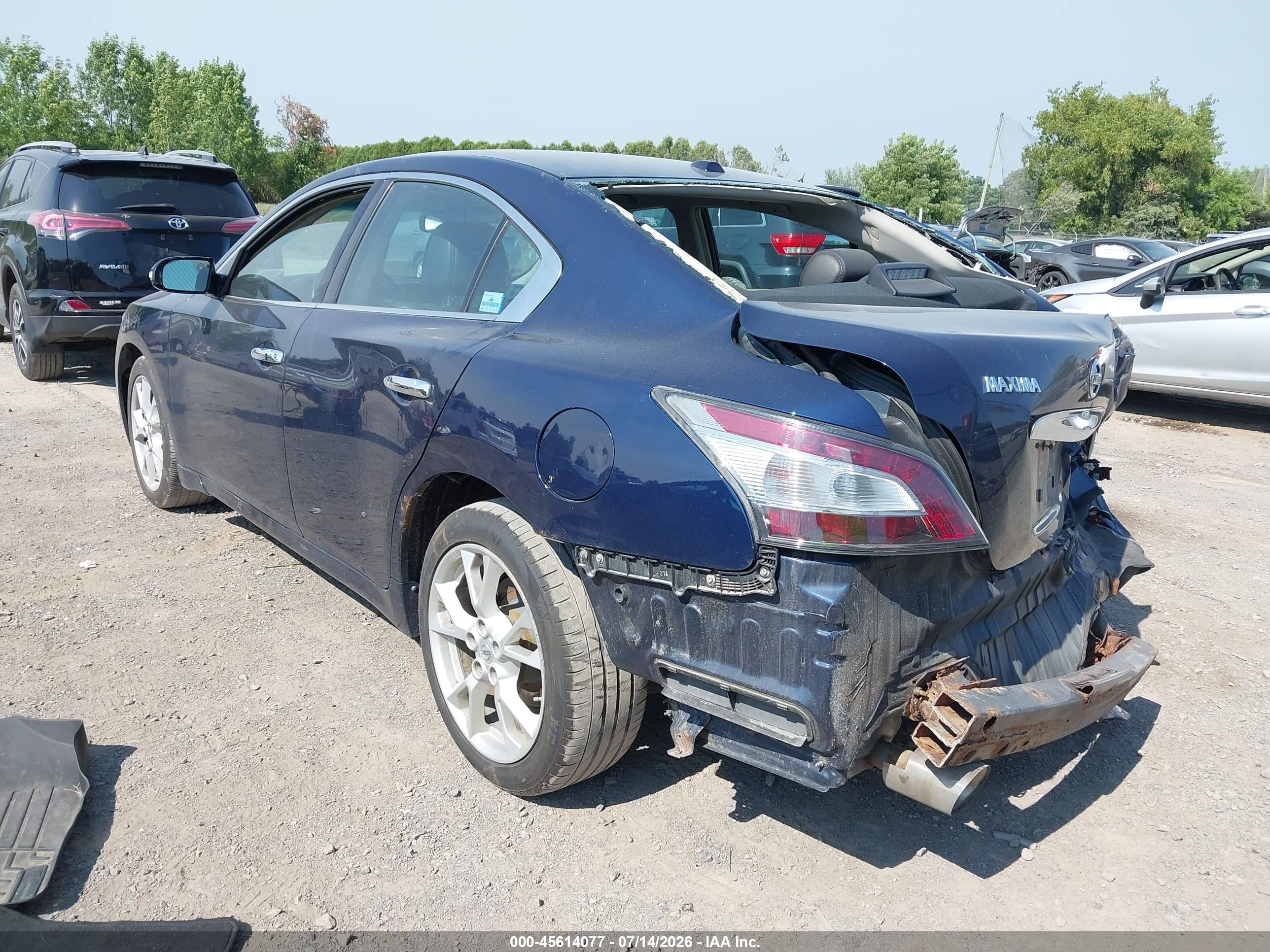 2014 Nissan Maxima 3.5 Sv Blue vin: 1N4AA5AP6EC441301