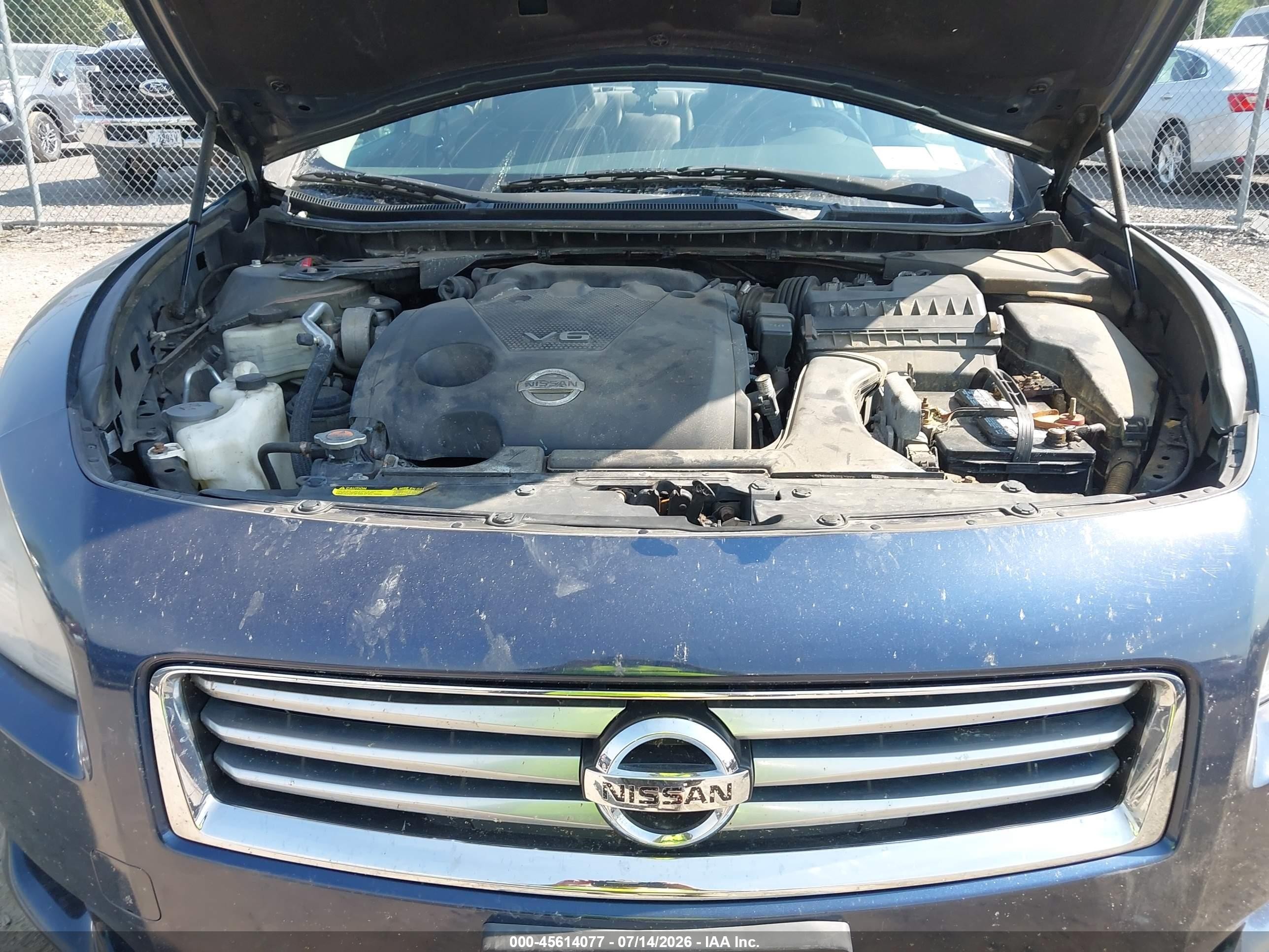2014 Nissan Maxima 3.5 Sv Blue vin: 1N4AA5AP6EC441301