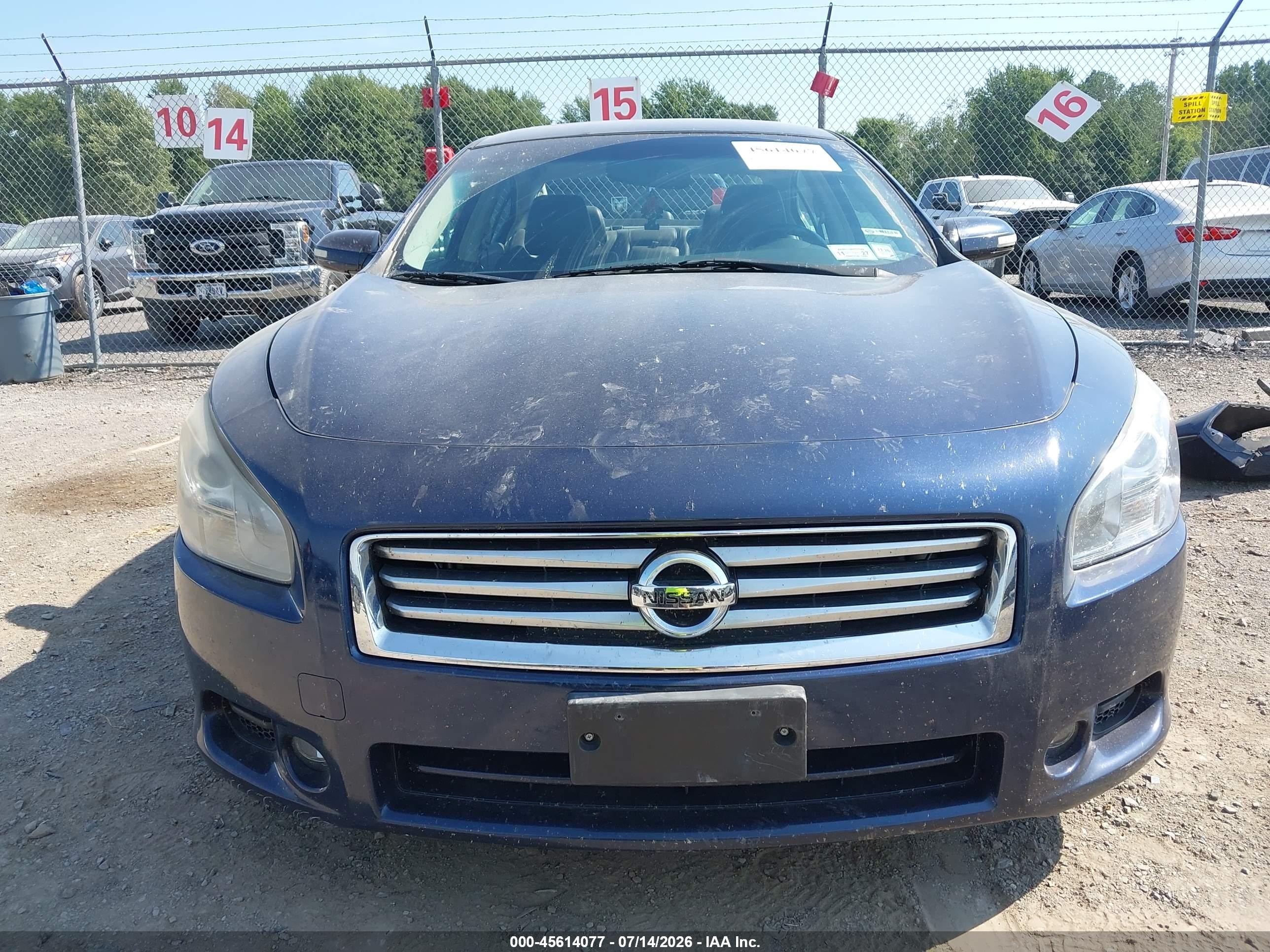 2014 Nissan Maxima 3.5 Sv Blue vin: 1N4AA5AP6EC441301
