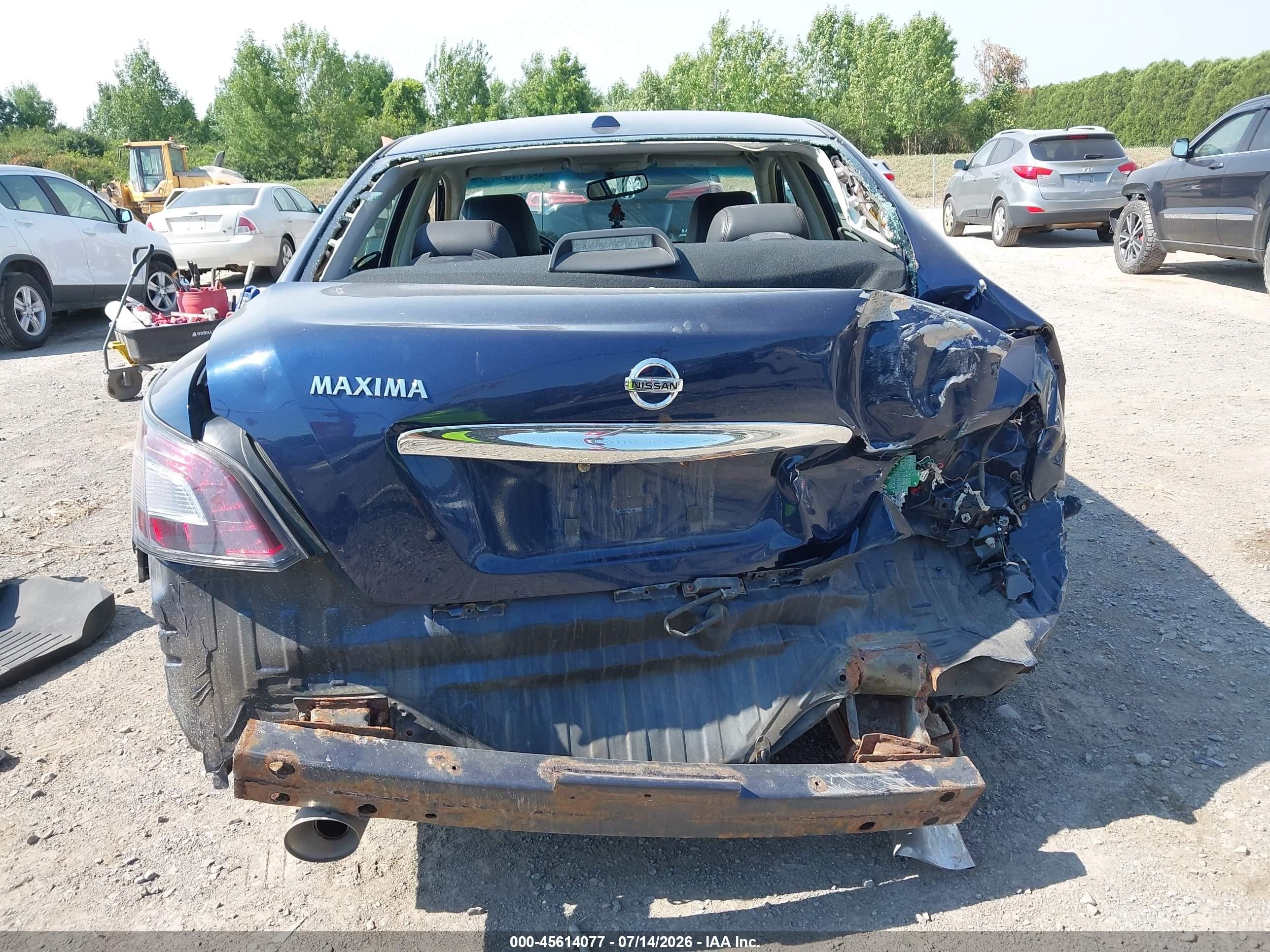 2014 Nissan Maxima 3.5 Sv Blue vin: 1N4AA5AP6EC441301