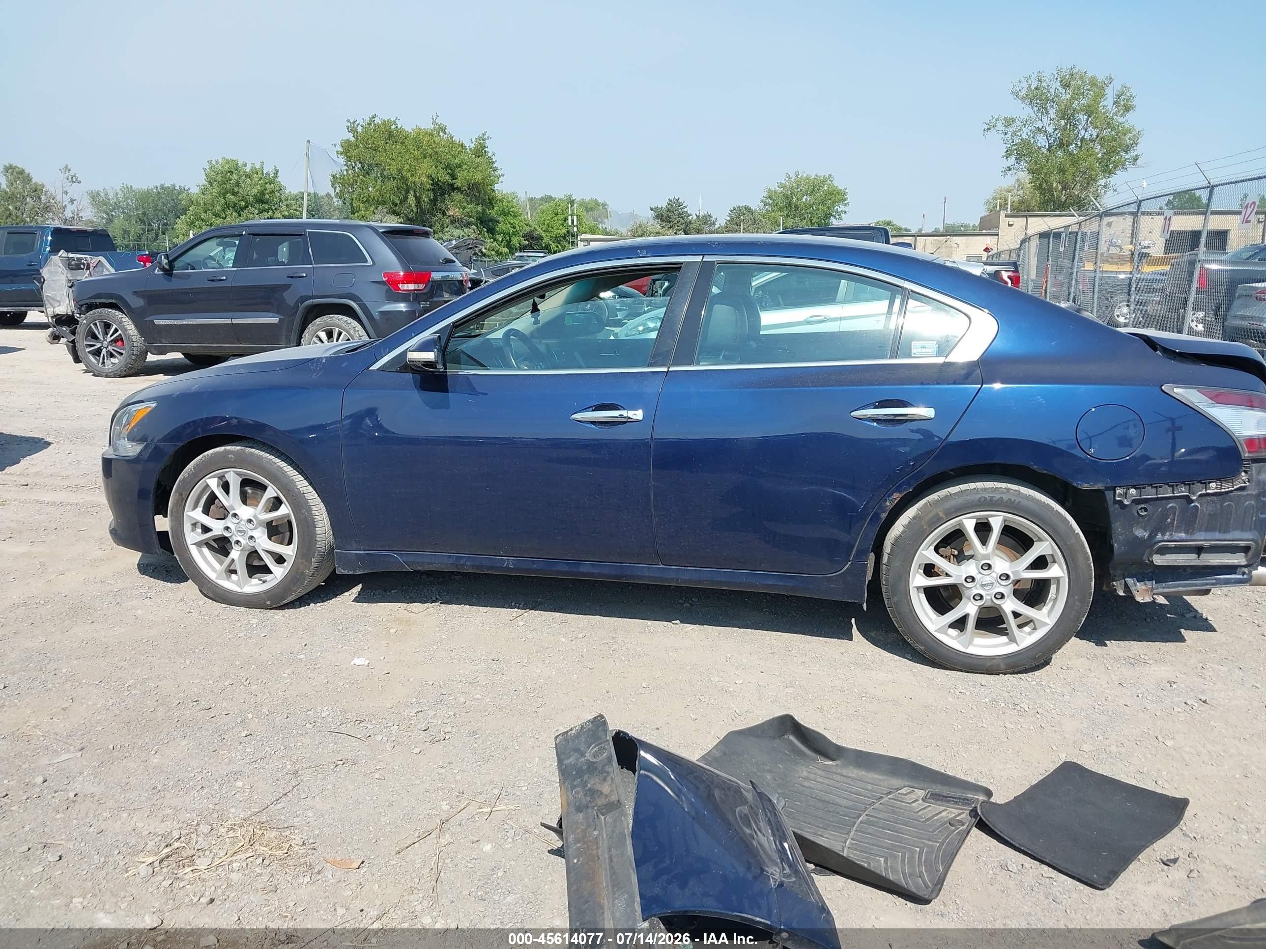 2014 Nissan Maxima 3.5 Sv Blue vin: 1N4AA5AP6EC441301