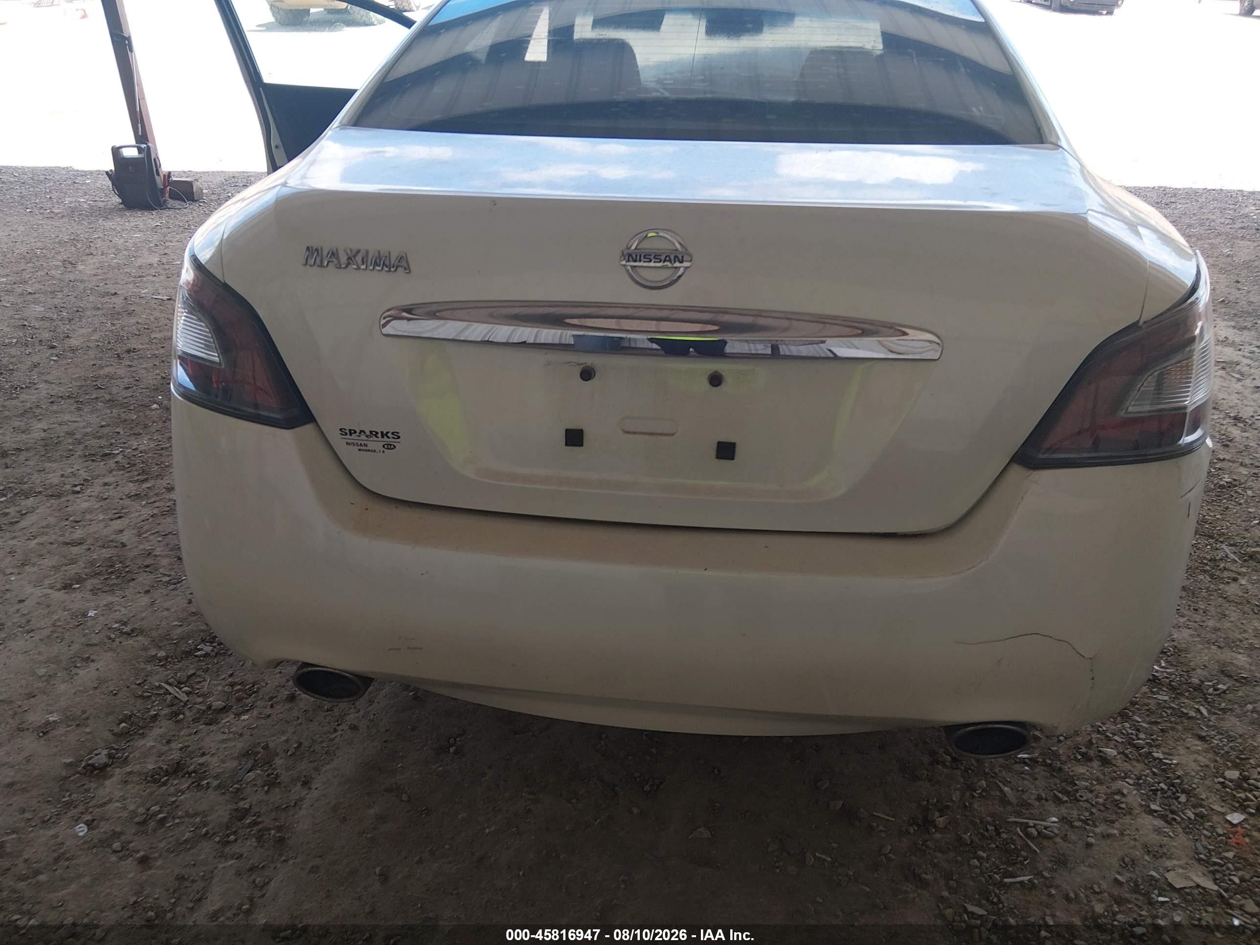 2014 Nissan Maxima 3.5 S White vin: 1N4AA5AP6EC446546