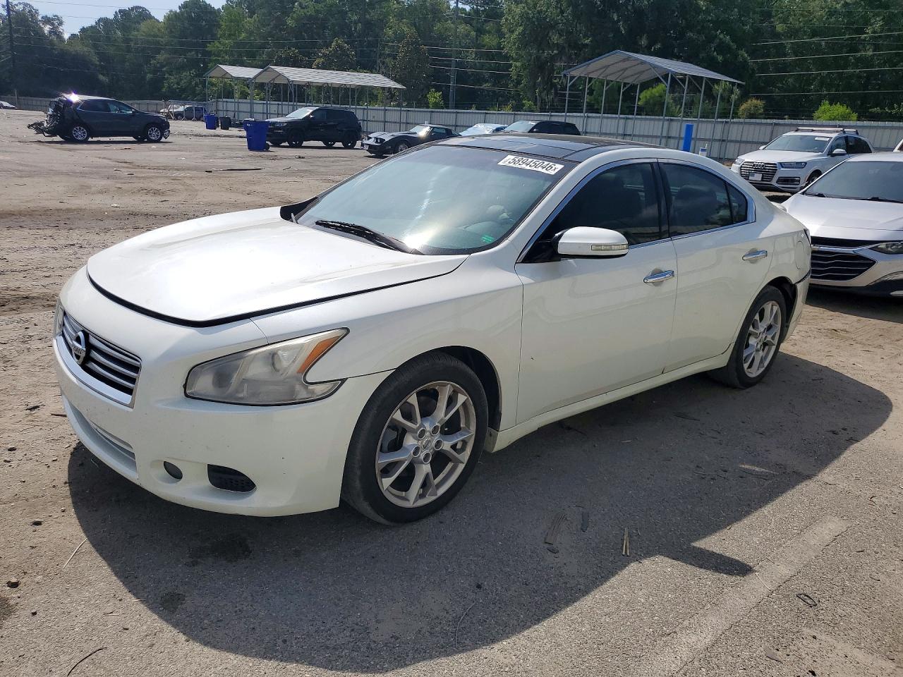 2014 Nissan Maxima 3.5 Sv Белый vin: 1N4AA5AP6EC447955