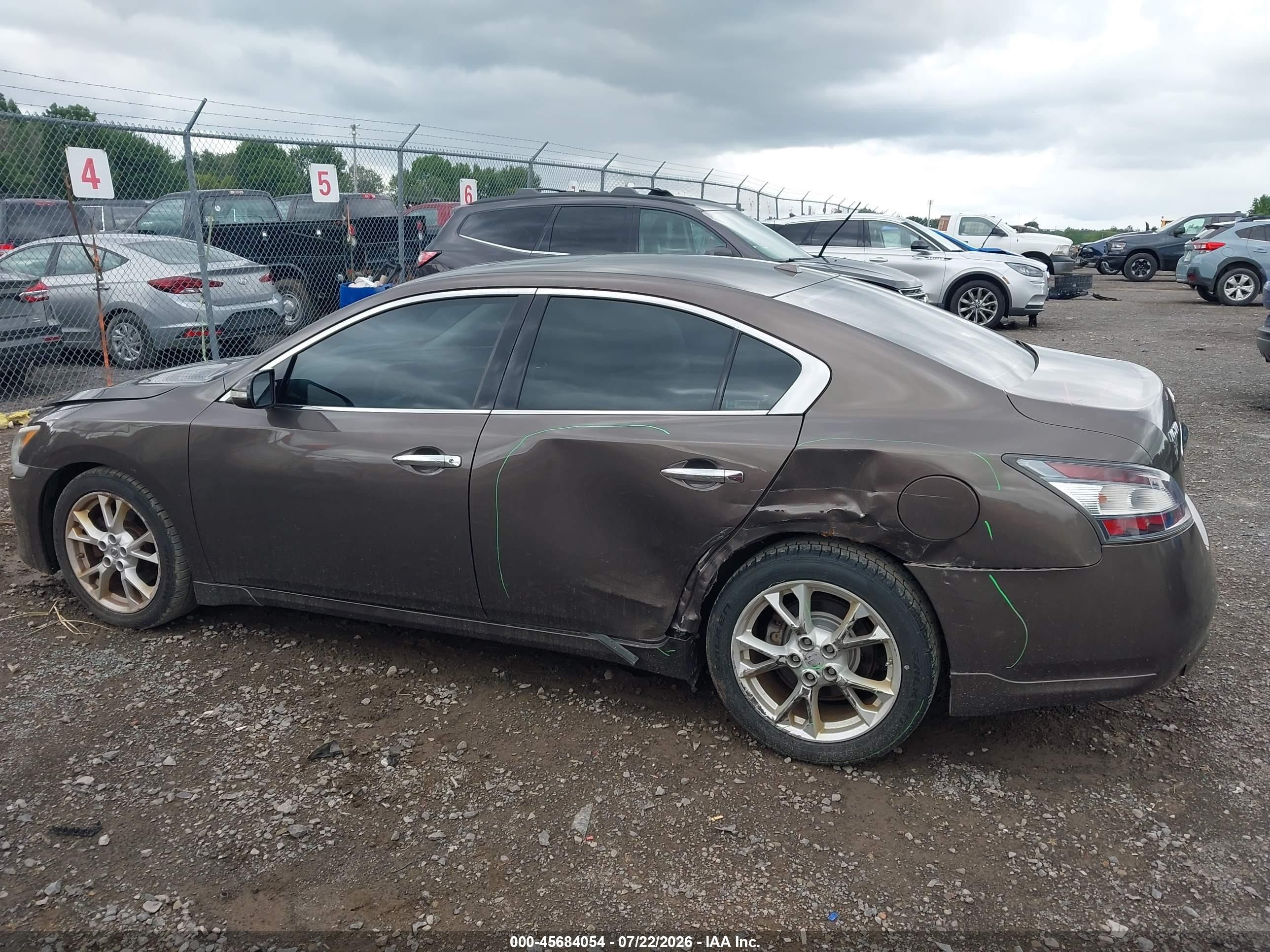 2014 Nissan Maxima 3.5 Sv Brown vin: 1N4AA5AP6EC457174