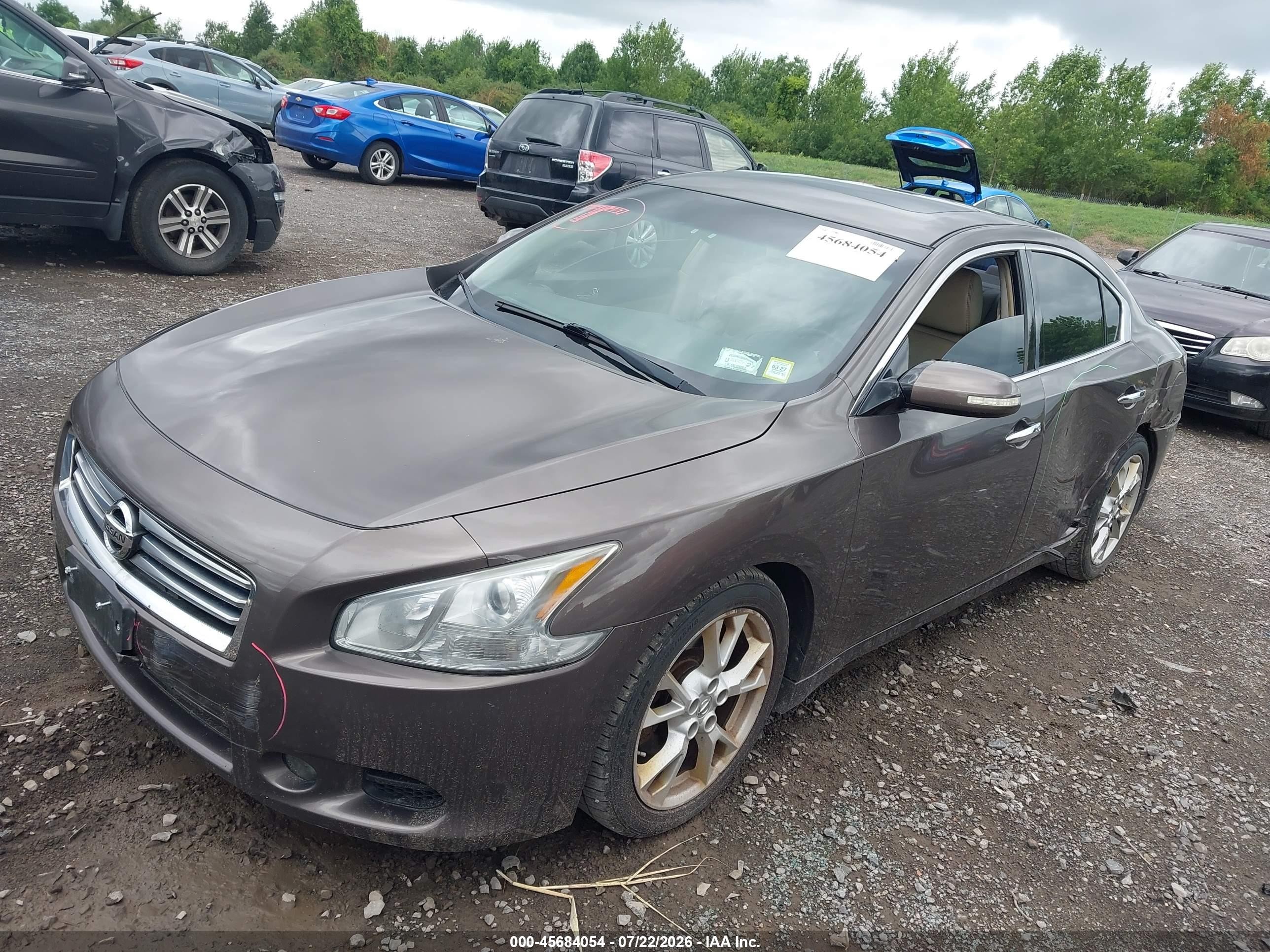 2014 Nissan Maxima 3.5 Sv Brown vin: 1N4AA5AP6EC457174